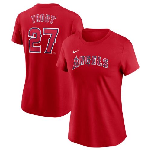Nike Youth Los Angeles Angels Red Mike Trout #27 T-Shirt | Dick's