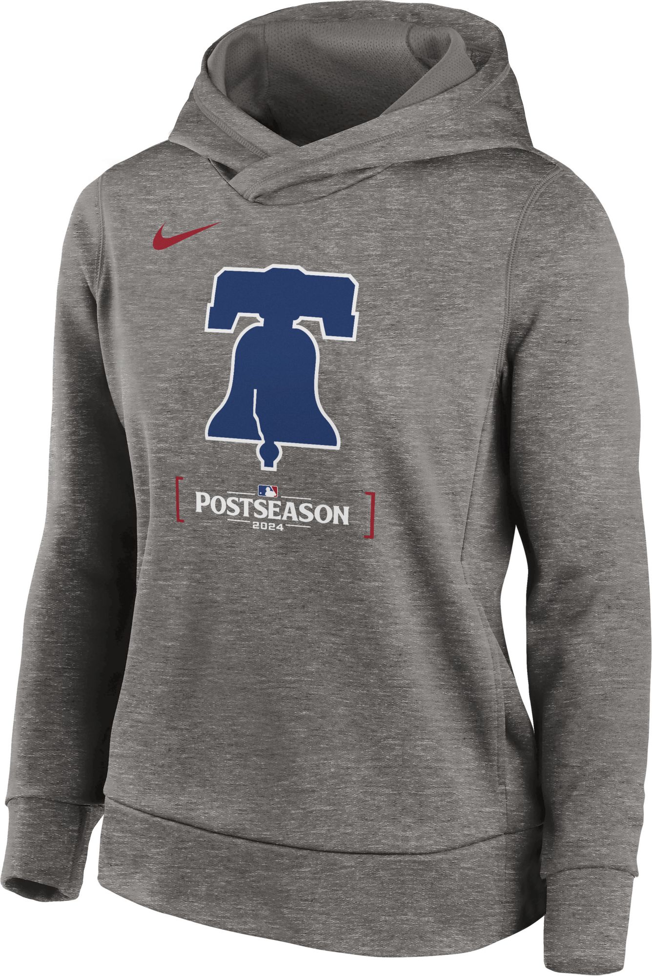 Nike Women's 2024 Postseason Participant Philadelphia Phillies Grey Therma Authentic Collection Pullover Hoodie product image
