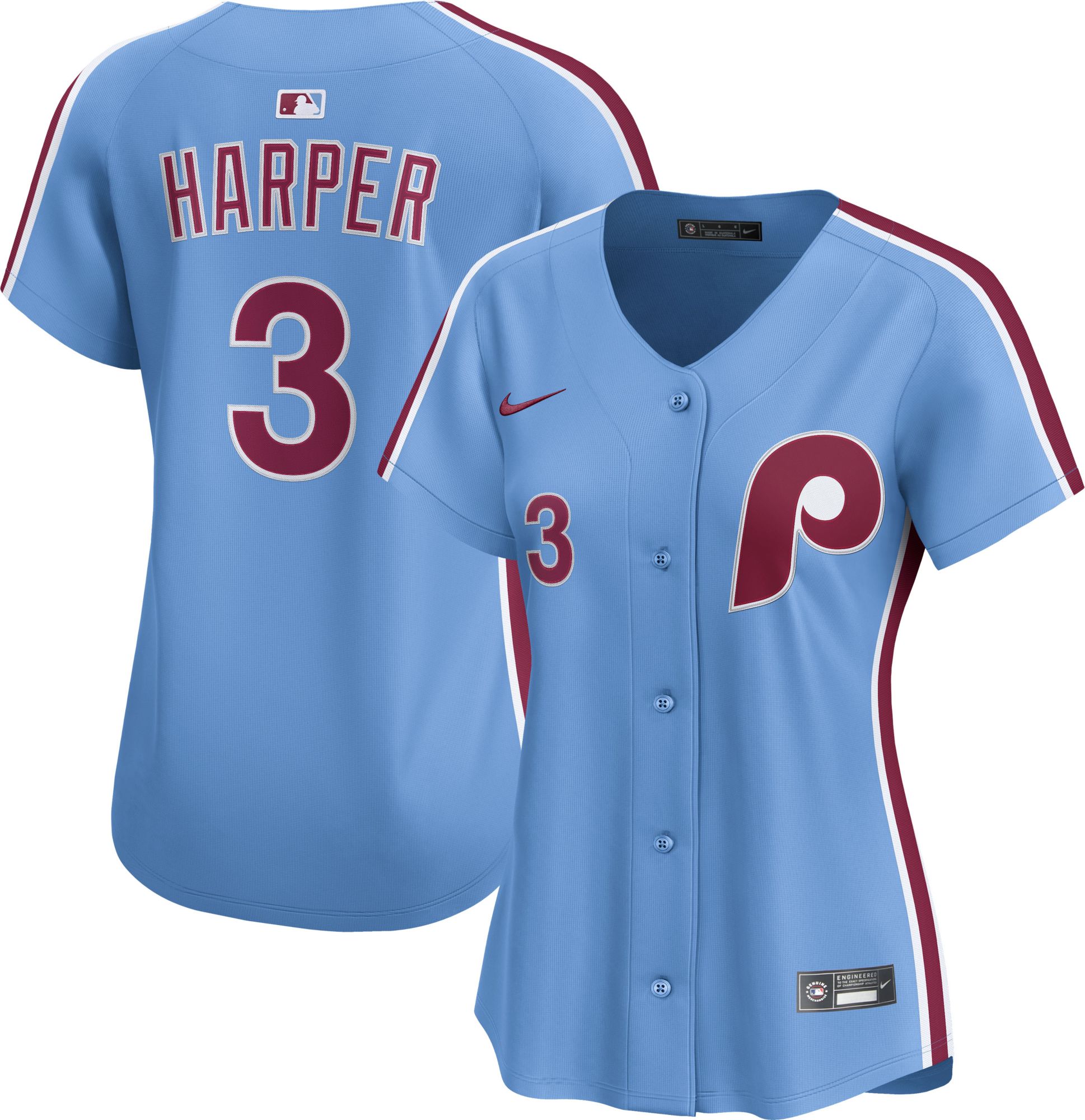 MLB Women's Philadelphia Phillies Bryce Harper #3 Light Blue Limited Jersey product image