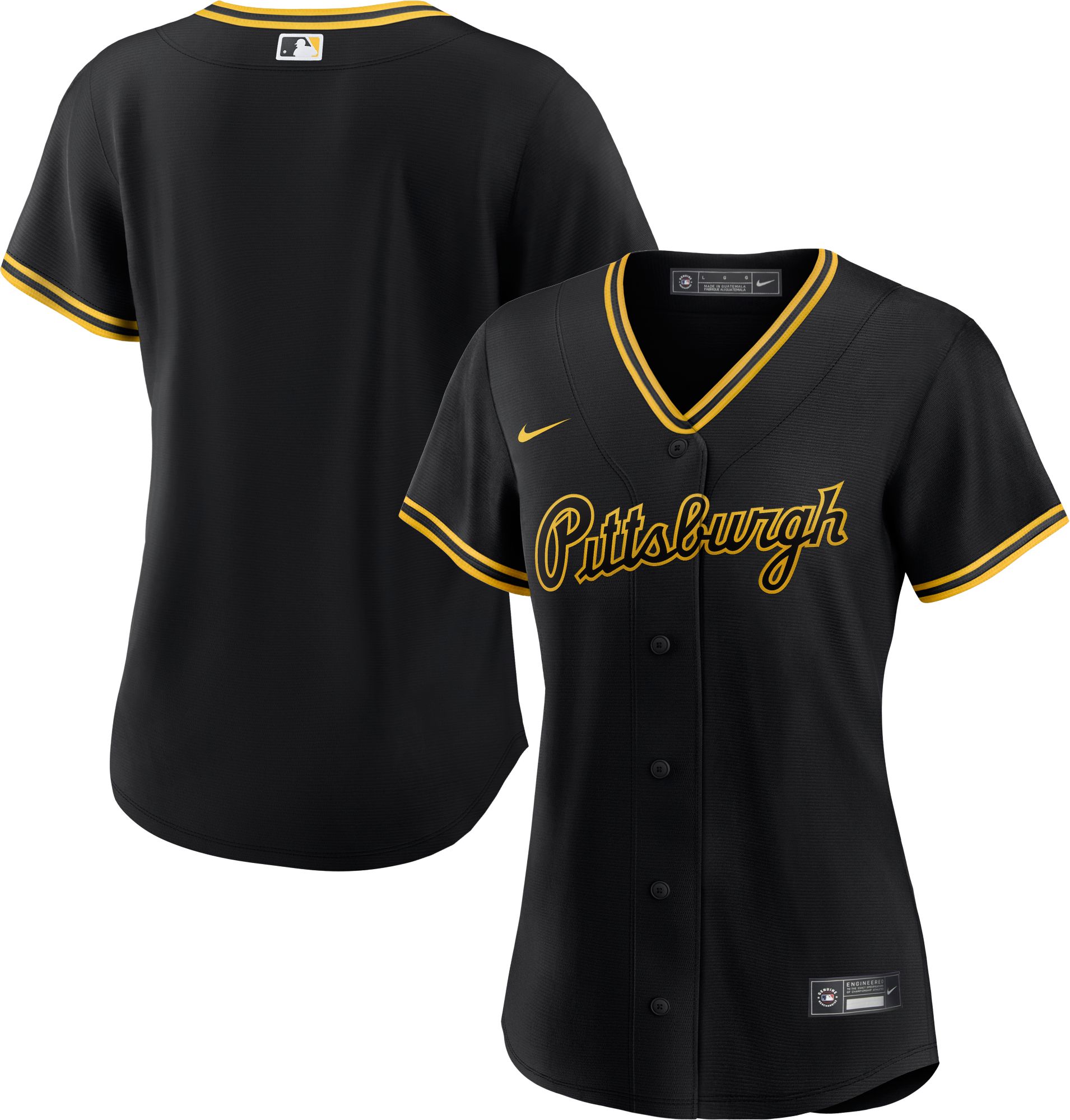 Nike Women's Replica Pittsburgh Pirates Blank Black Cool Base Jersey product image