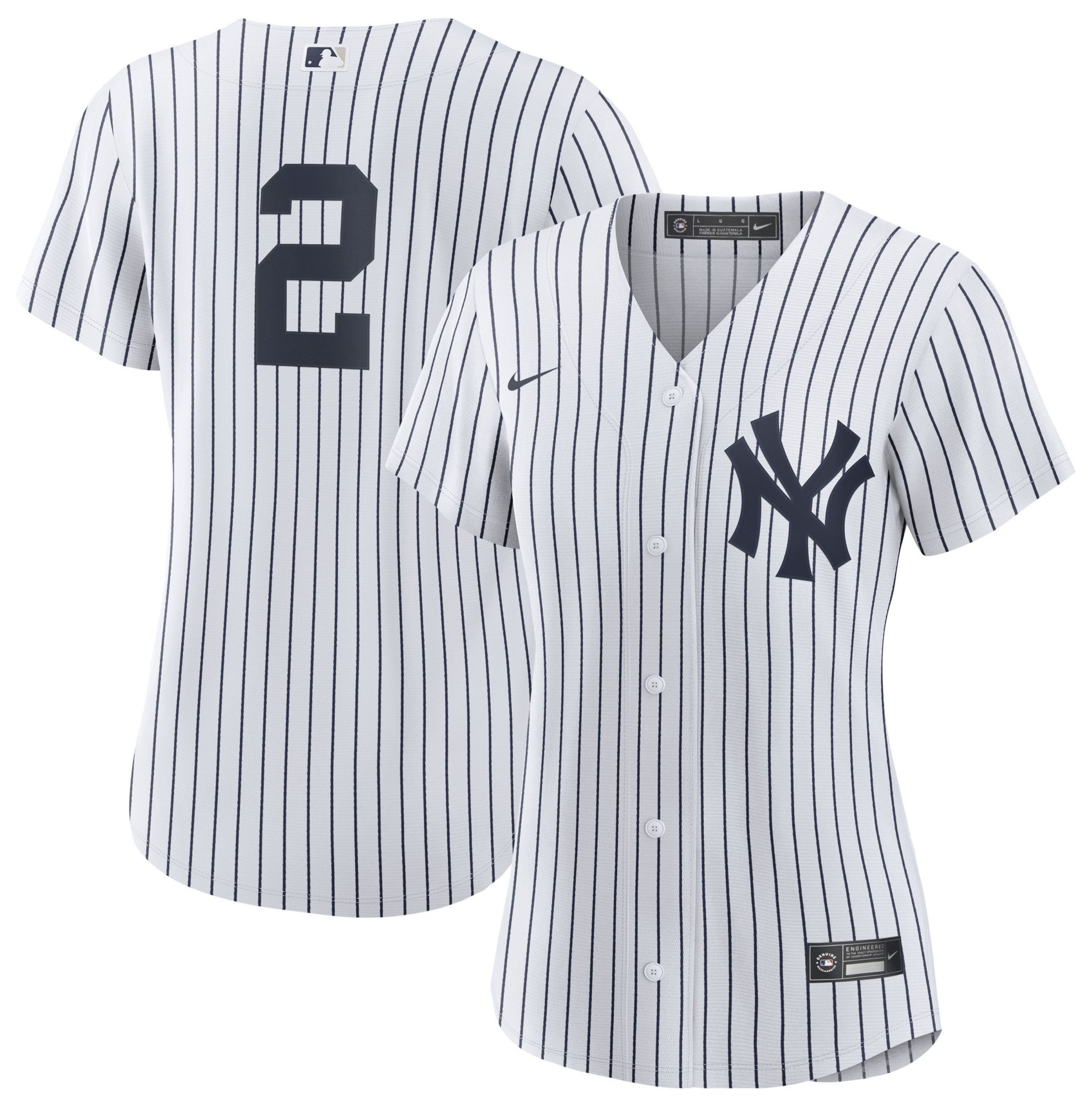 Nike Women's New York Yankees White Derek Jeter #2 Replica Jersey product image