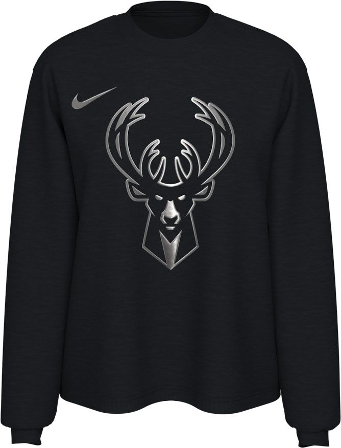 Nike Women's Milwaukee Bucks Courtside Shine Boxy Long Sleeve T-Shirt product image