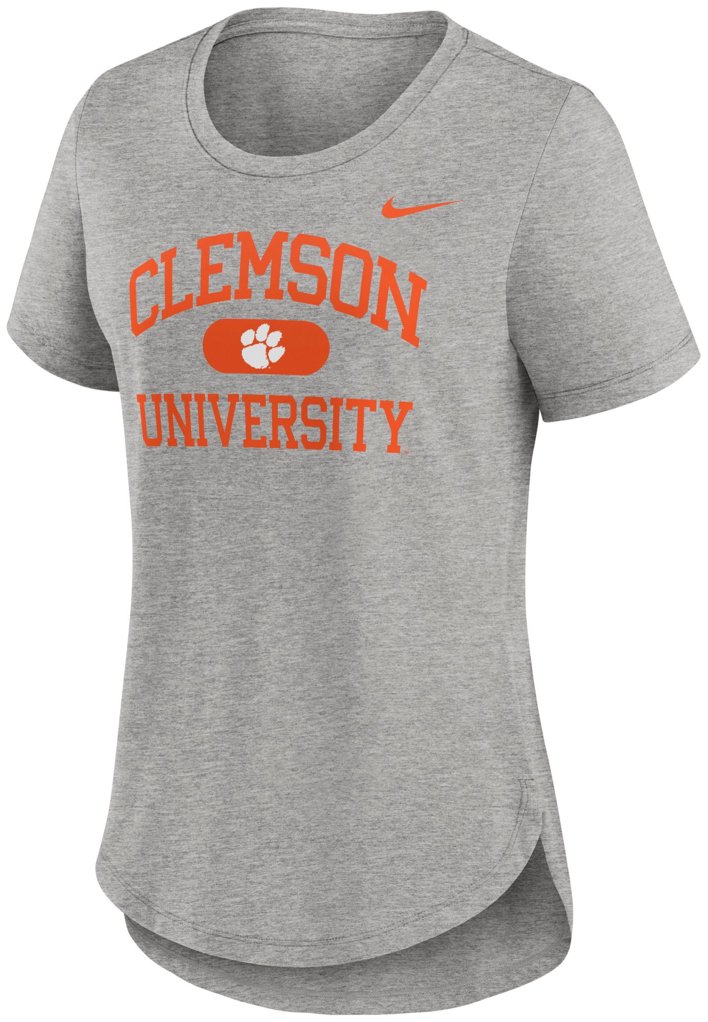 Nike Women's Clemson Tigers Dark Grey Heather Tri-Blend V-Neck T-Shirt product image