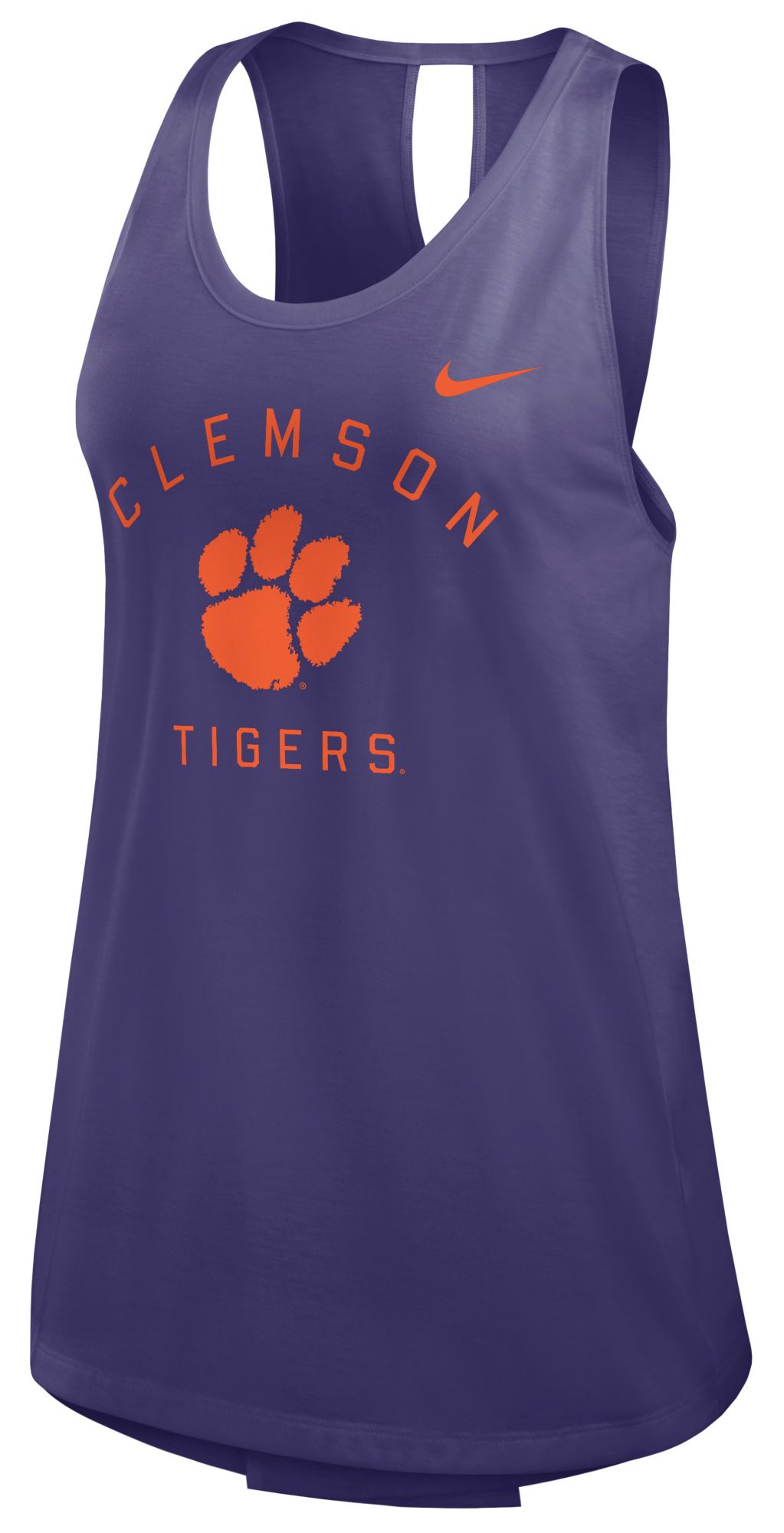 Nike Women's Clemson Tigers Orchid Open Back Tank Top product image