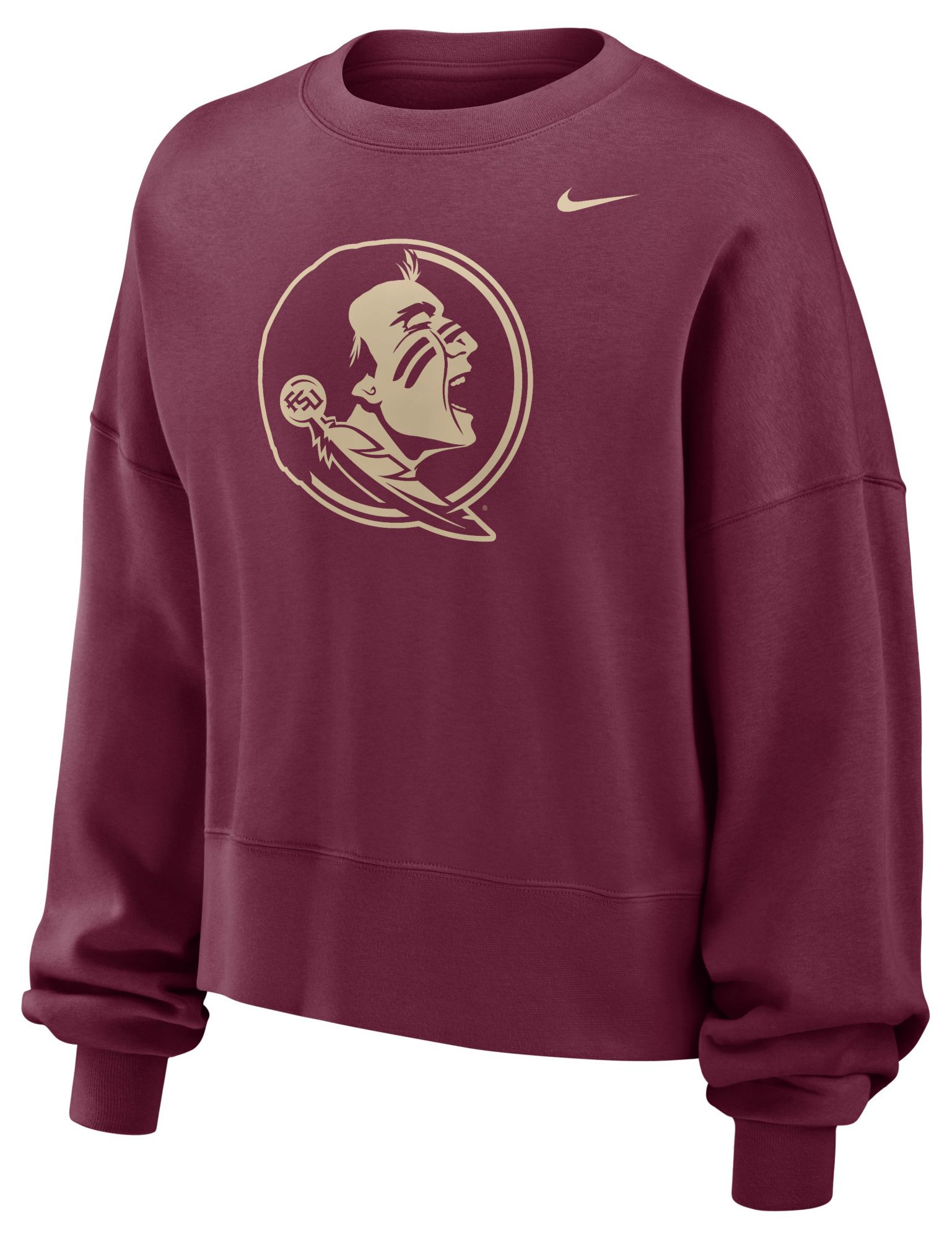 Nike Women's Florida State Seminoles Garnet Logo Oversized Crew Neck Sweatshirt product image