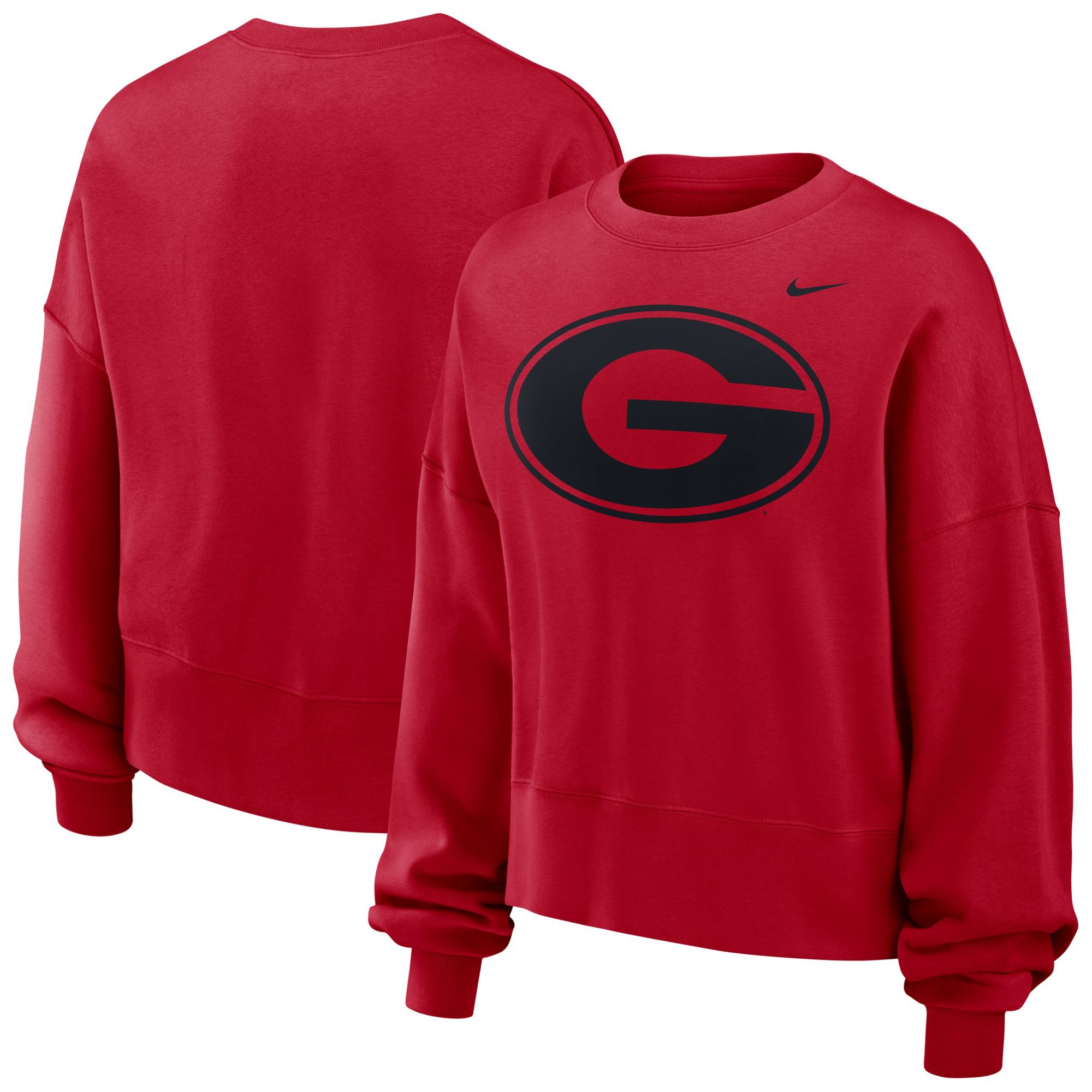 Nike Women's Georgia Bulldogs Red Logo Oversized Crew Neck Sweatshirt product image