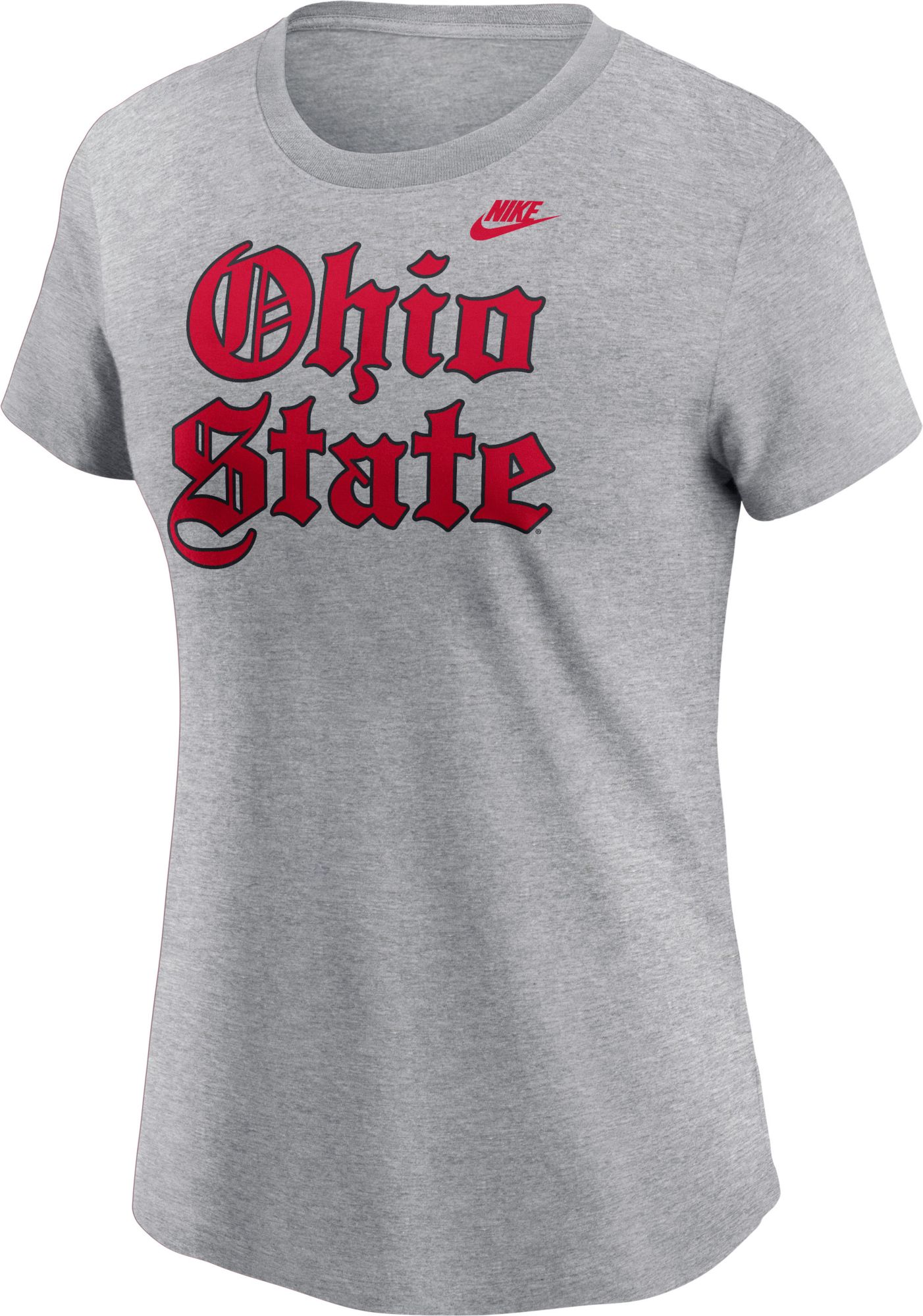 Nike Women's Ohio State Buckeyes Grey Old English T-Shirt product image