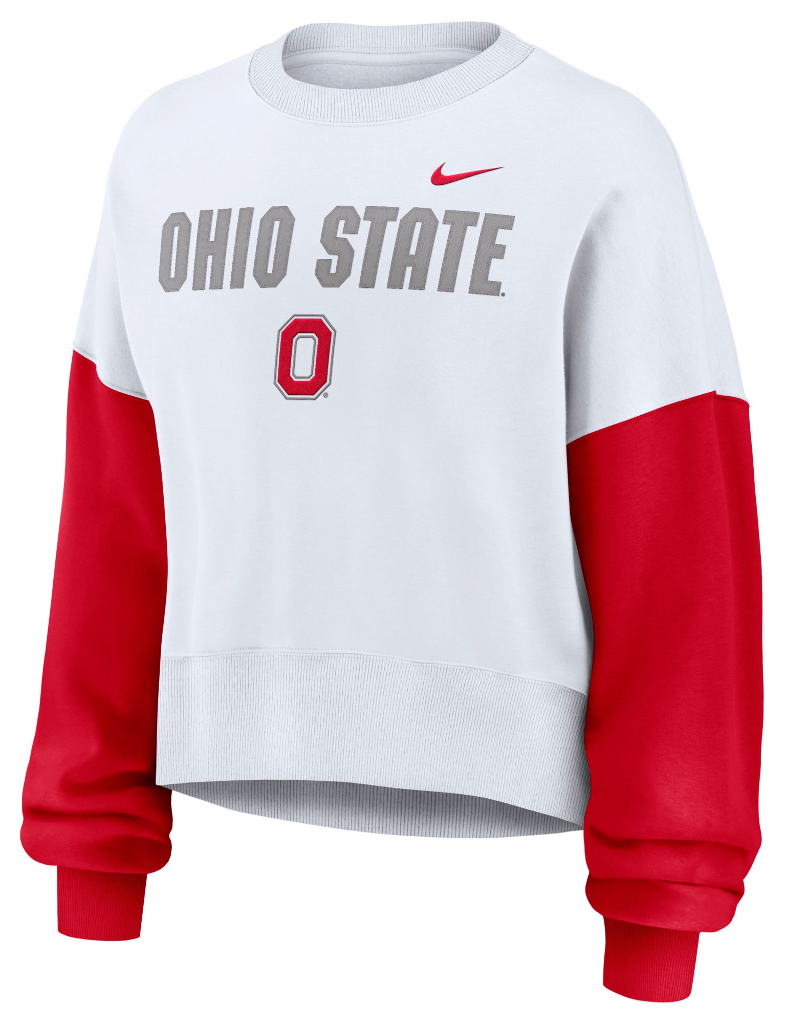 Nike Women's Ohio State Buckeyes White Phoenix Crew Neck Sweatshirt product image