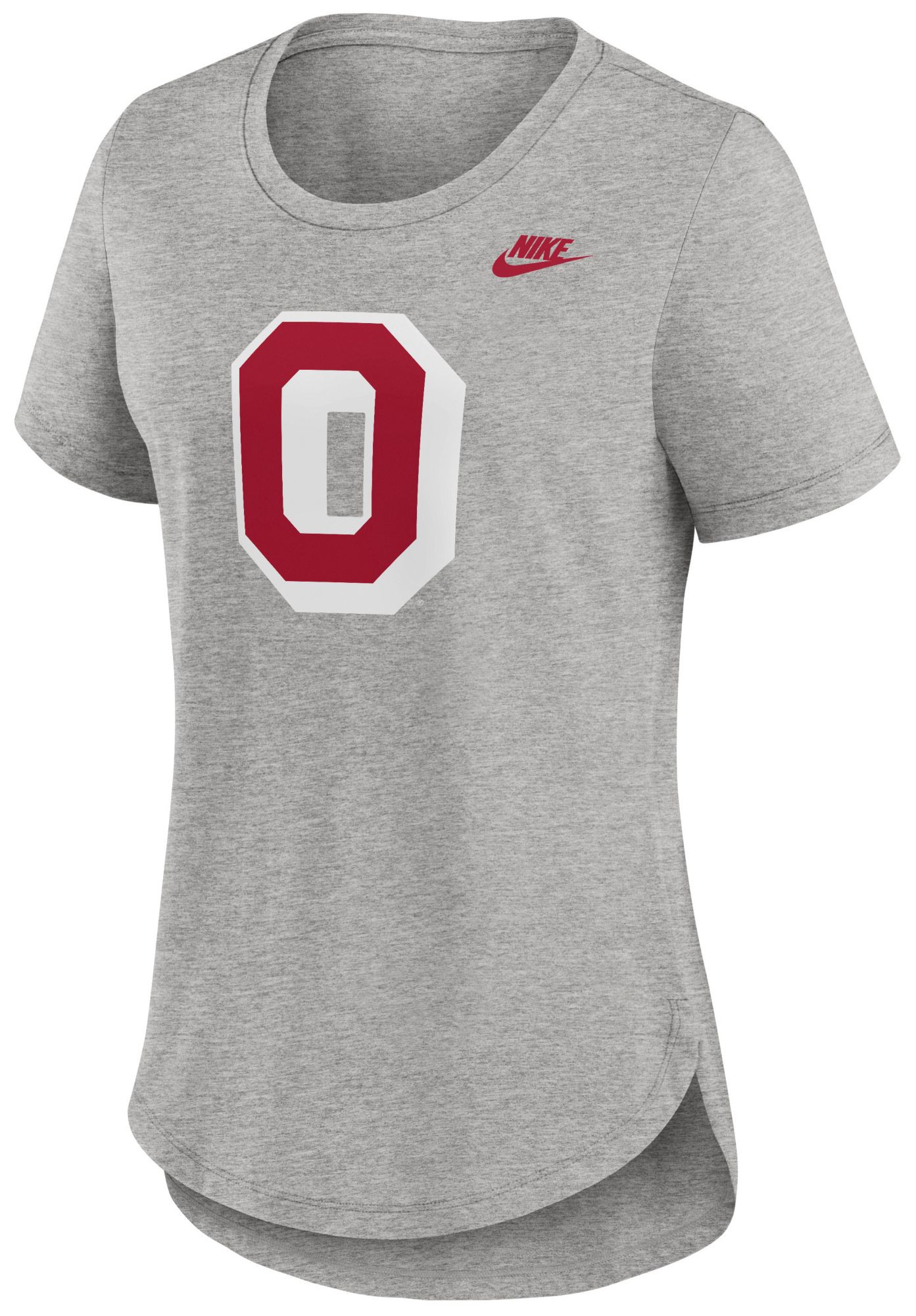 Nike Women's Ohio State Buckeyes Grey Heather Throwback Logo T-Shirt product image