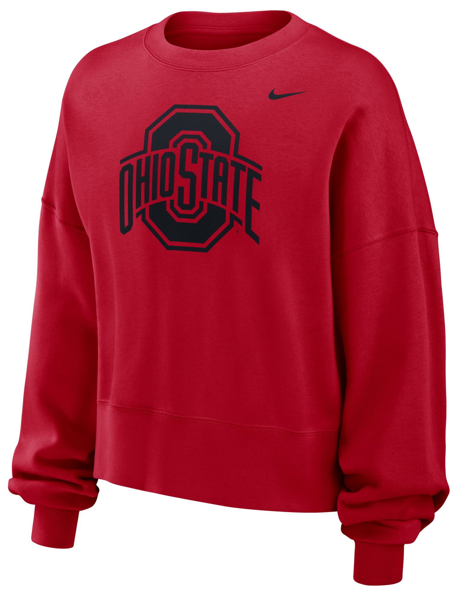 Nike Women's Ohio State Buckeyes Scarlet Logo Oversized Crew Neck Sweatshirt product image