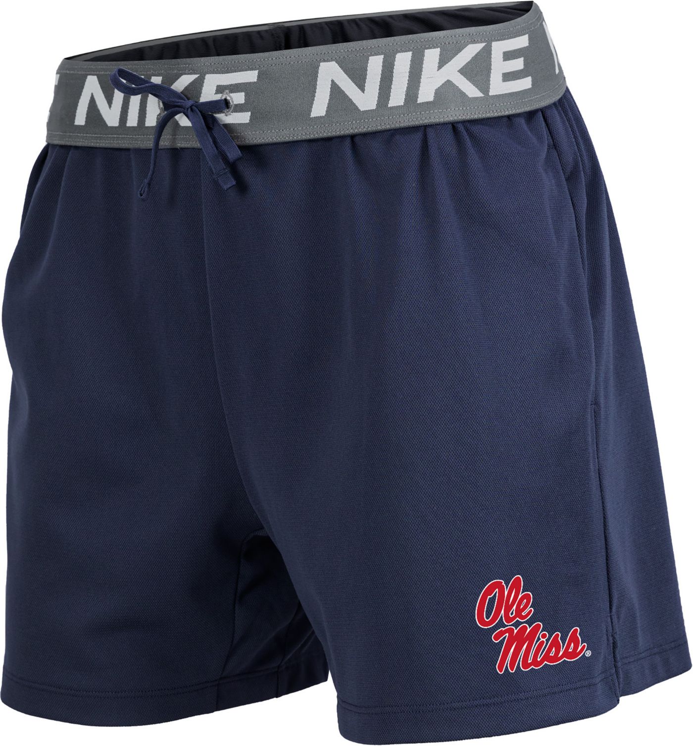 Nike Women s Ole Miss Rebels Blue Dri FIT Logo Attack Training Shorts Dick s Sporting Goods