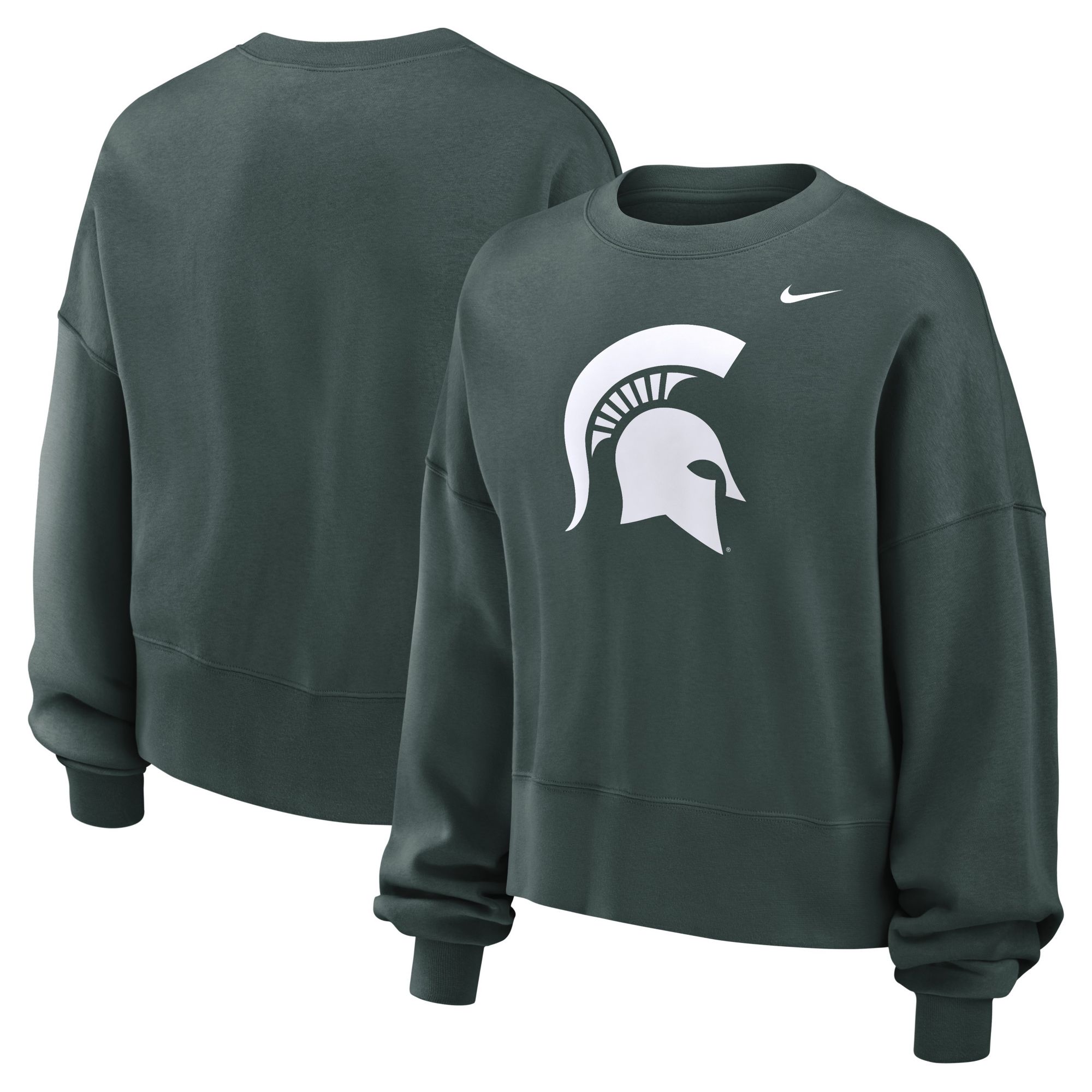 Nike Women's Michigan State Spartans Green Logo Oversized Crew Neck Sweatshirt product image