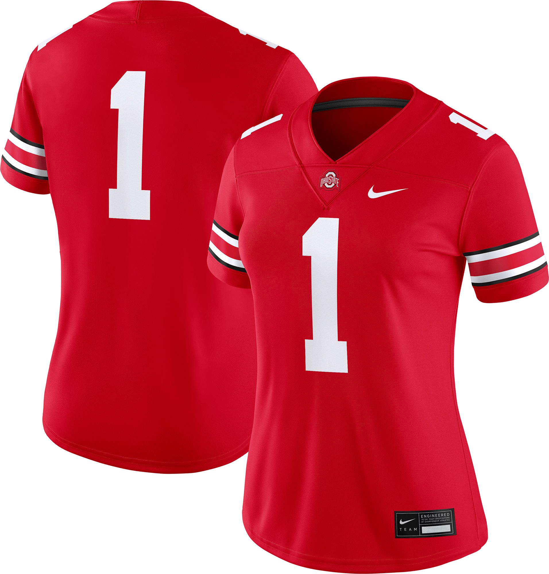 Nike Women's Ohio State Buckeyes #1 Scarlet Dri-FIT Replica Football Game Jersey product image
