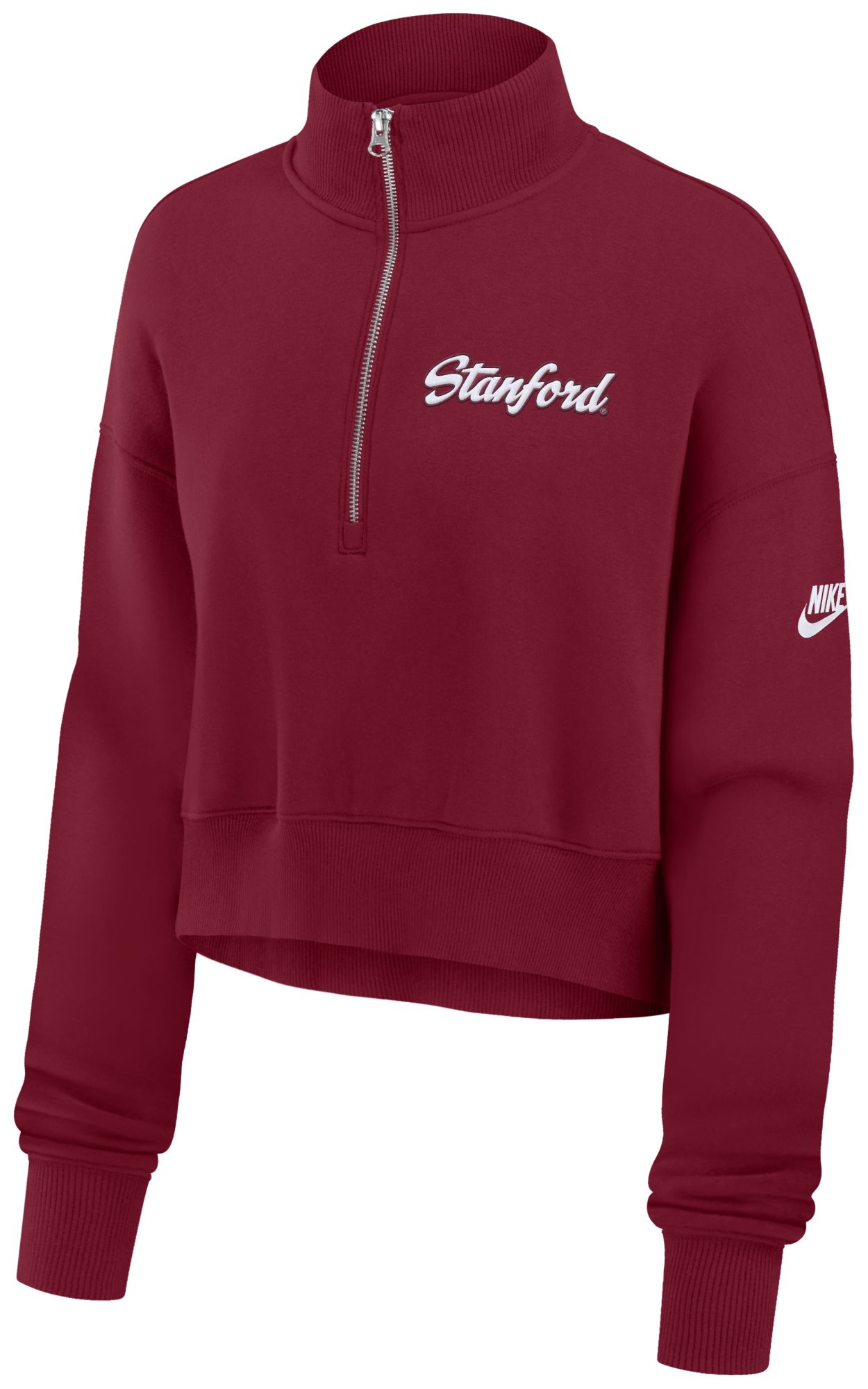 Nike Women's Stanford Cardinal Crimson Cropped Quarter-Zip product image
