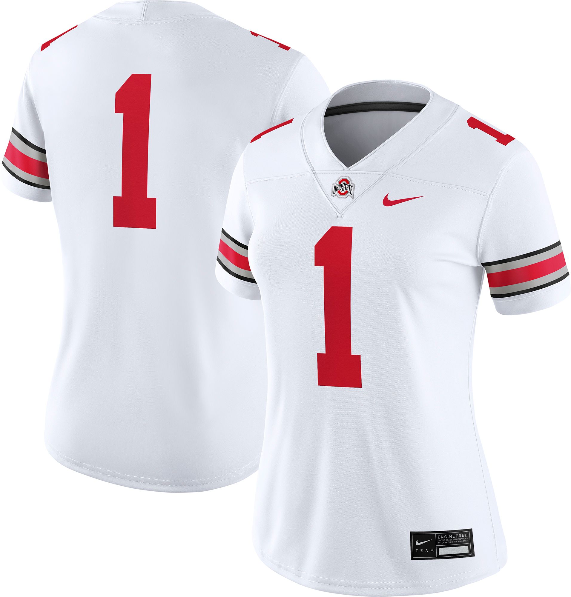 Nike Women's Ohio State Buckeyes #1 White Dri-FIT Replica Football Game Jersey product image