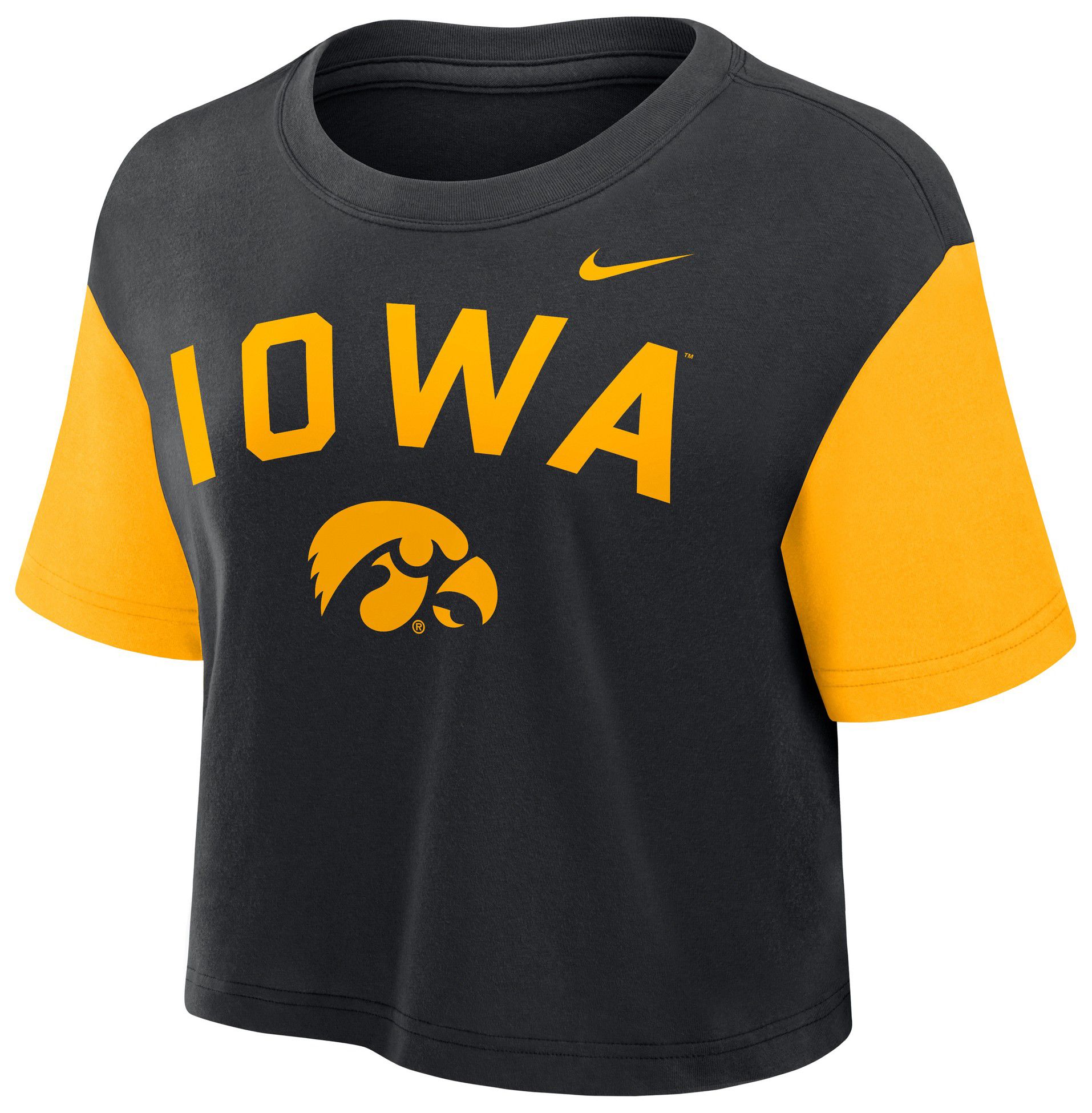 Nike Women's Iowa Hawkeyes Color Block Black T-Shirt product image