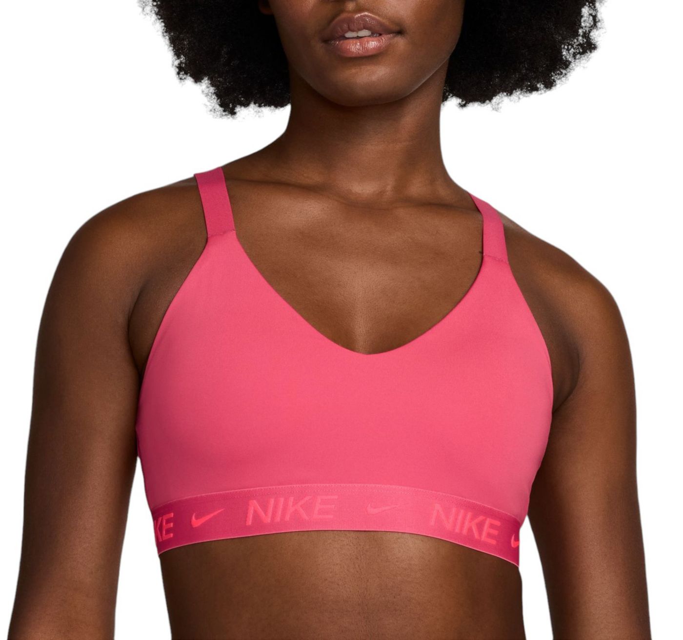 Nike Women s Indy Medium Support Padded Adjustable Sports Bra Large Aster Pink