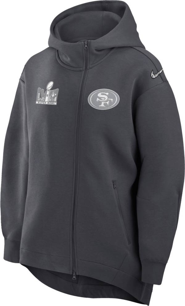 San Francisco 49ers 2023 NFC Champions Trophy Women's Nike NFL Pullover  Hoodie.