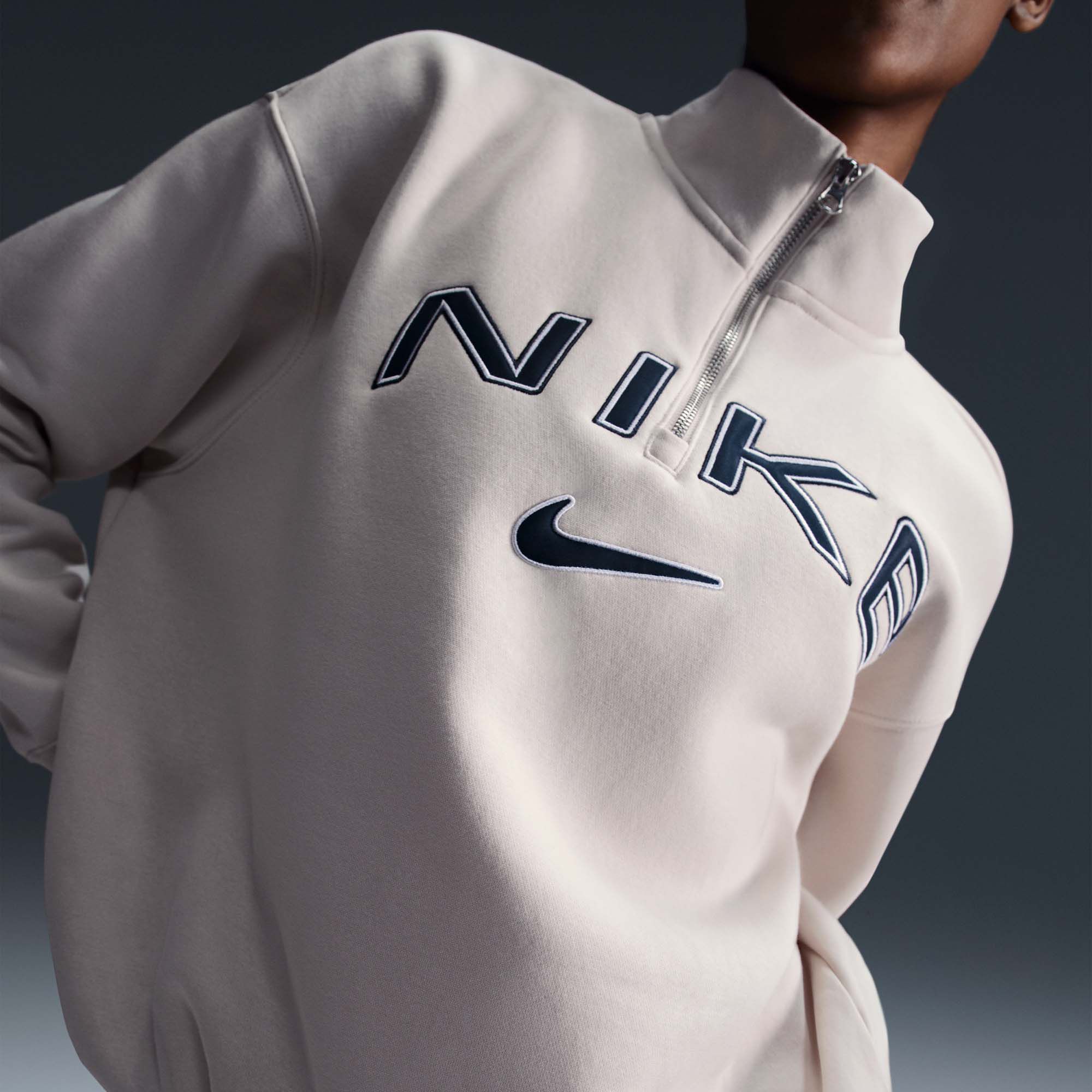 Nike Women's Sportswear Phoenix Fleece Oversized Logo 1/4 Zip Pullover product image