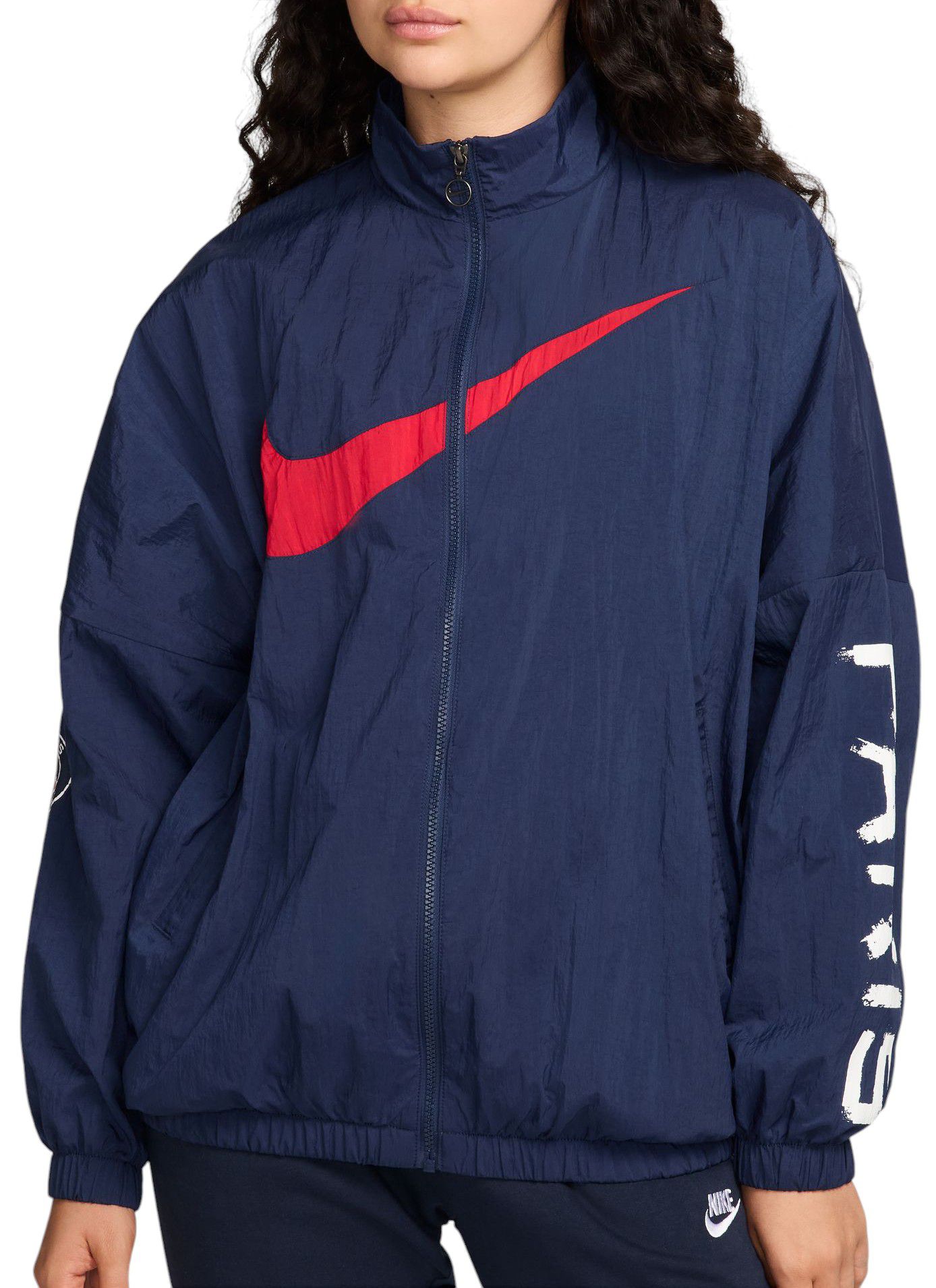 Nike Women's Paris Saint-Germain 2024 Essential Navy Full-Zip Jacket product image