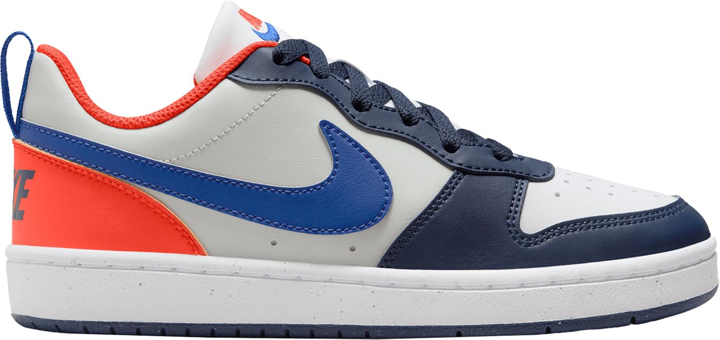 Nike Court Borough Low Recraft GS Midnight Navy Team Orange Size 6 Kids
