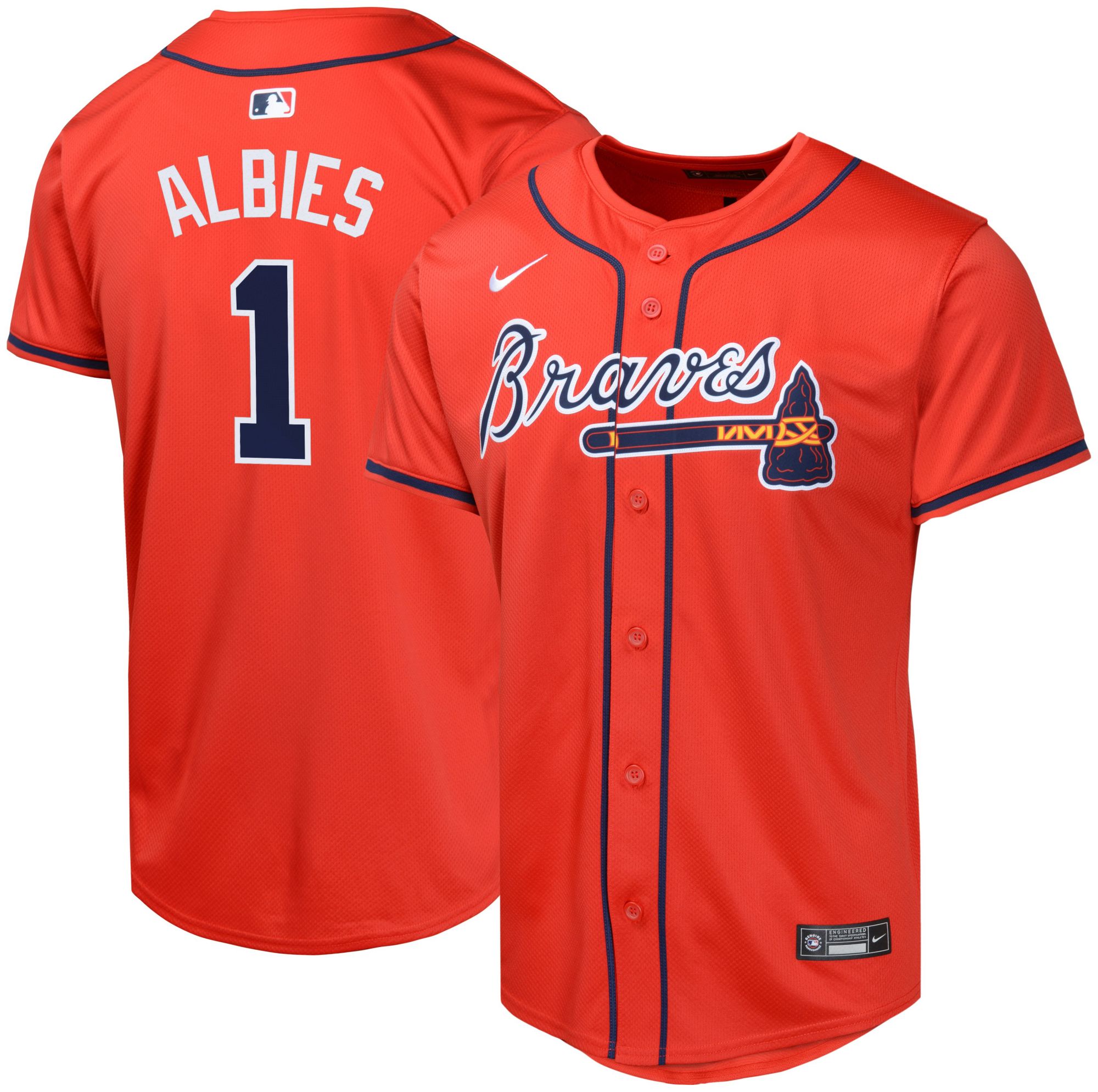 Nike Youth Atlanta Braves Ozzie Albies #1 Red Limited Jersey product image