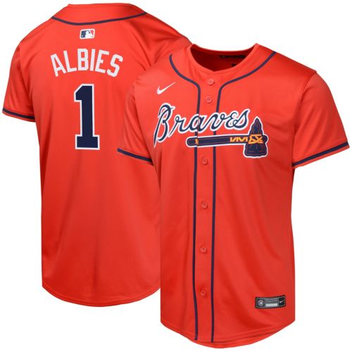 Nike Youth Atlanta Braves Ronald Acuña Jr. #13 Navy Alternate Cool