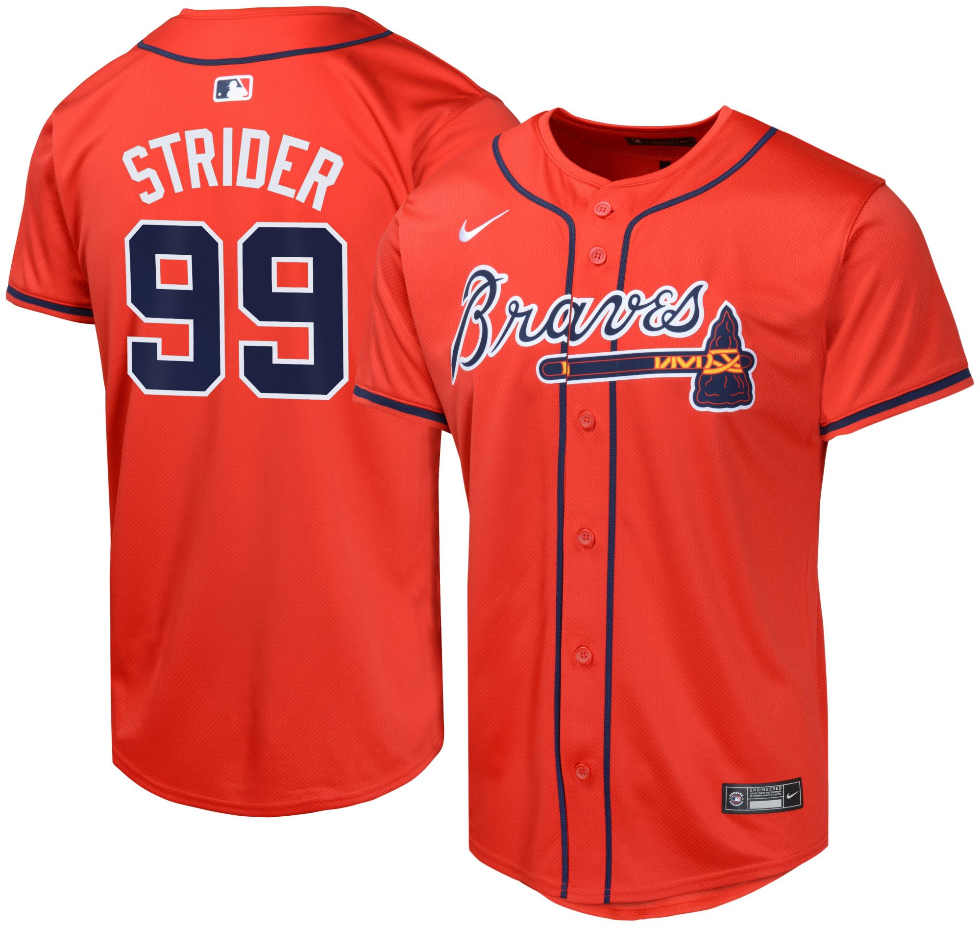 Nike Youth Atlanta Braves Spencer Strider #99 Red Limited Jersey product image