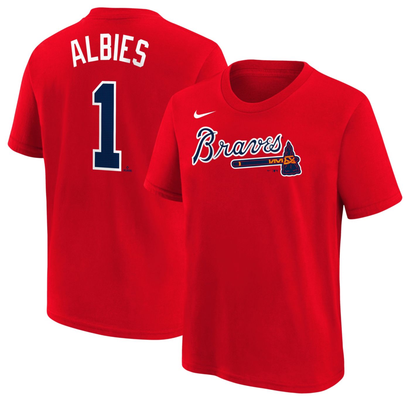 Nike Youth Atlanta Braves Home Ozzie Albies 1 T Shirt Dick s Sporting Goods