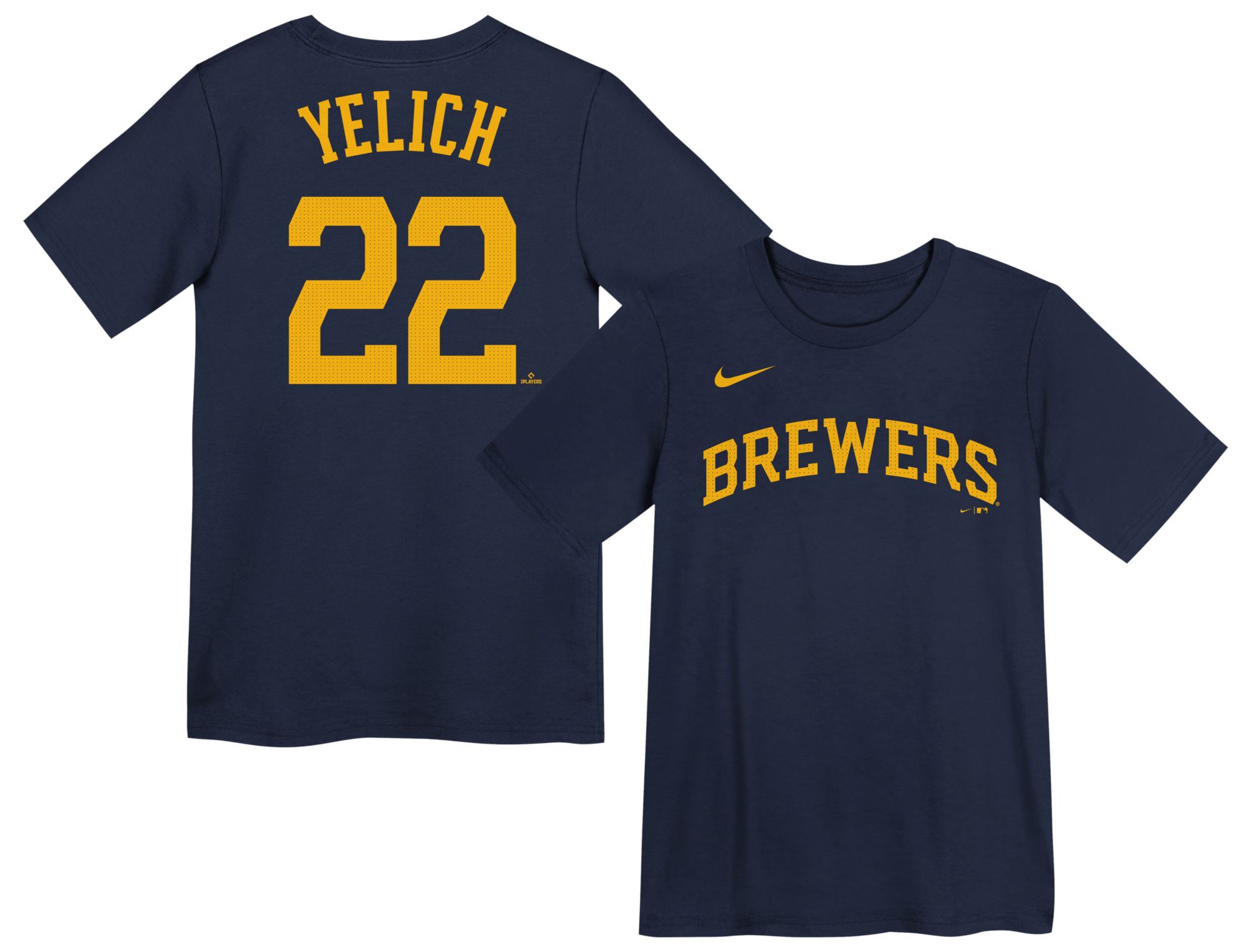 Nike Little Kids' Milwaukee Brewers Home Christian Yelich #22 T-Shirt product image