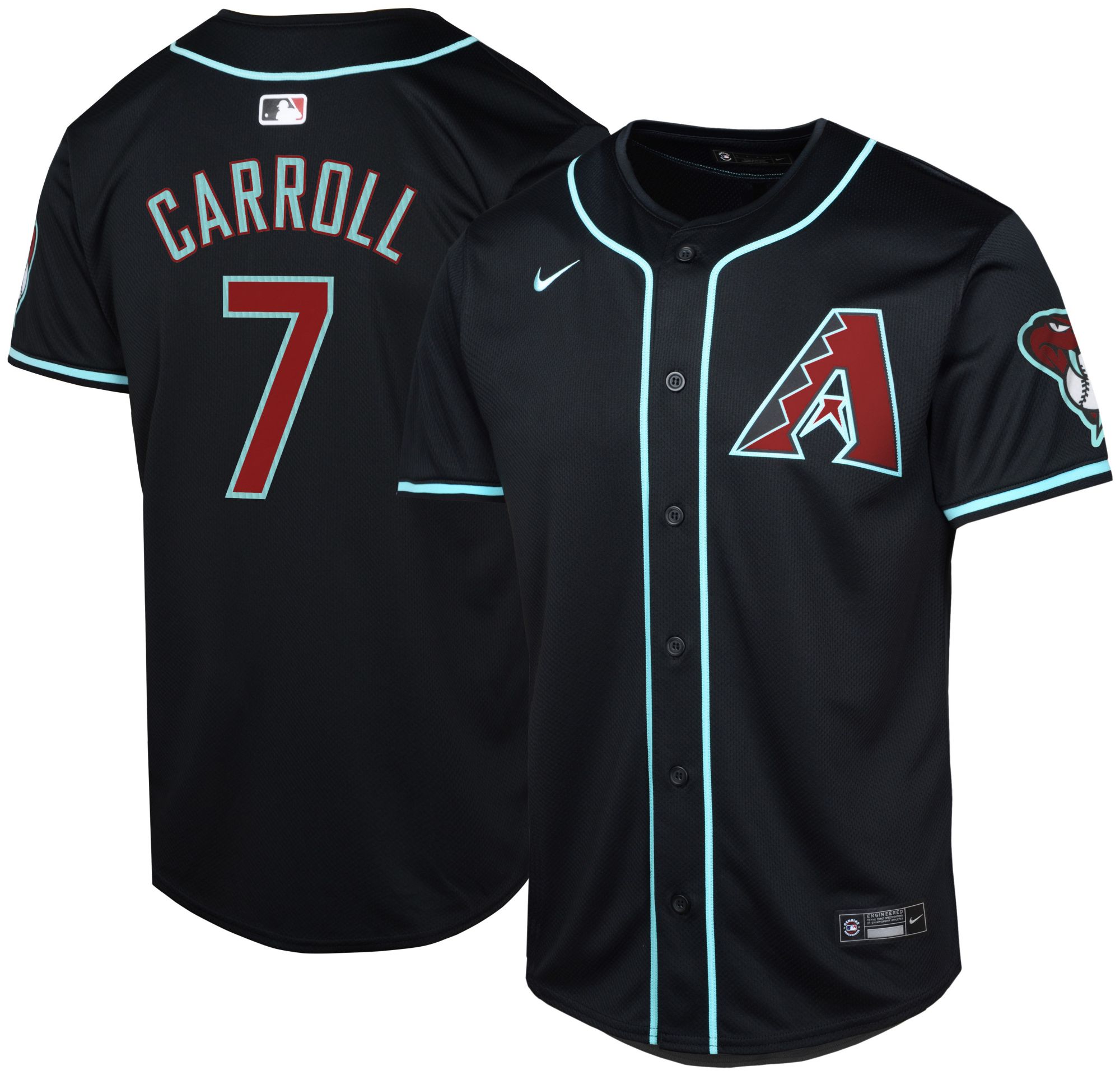 Nike Youth Arizona Diamondbacks Corbin Carroll #7 Black Limited Jersey product image