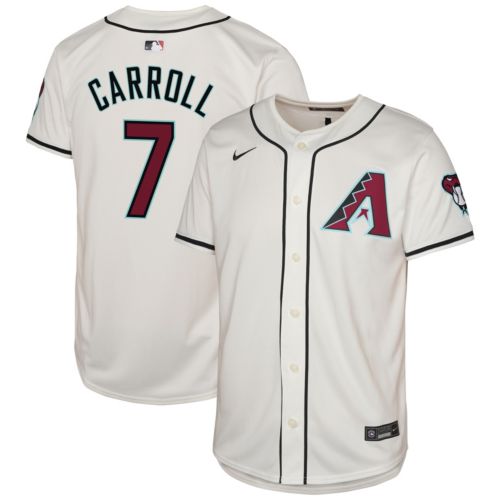 Nike Youth Arizona Diamondbacks Corbin Carroll #7 White Cool Base