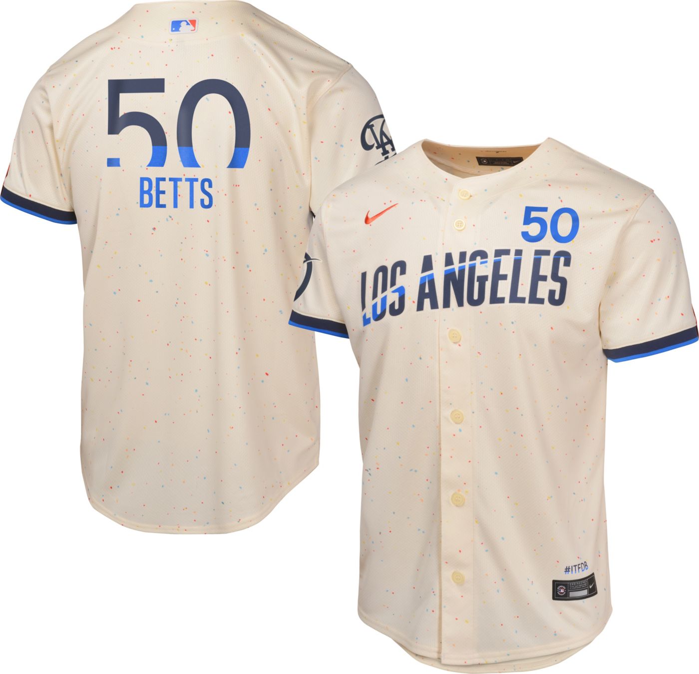 Nike Youth Los Angeles Dodgers 2024 City Connect Mookie Betts #50 Limited Vapor Jersey | Dick's Sporting Goods Nike Youth Los Angeles Dodgers 2024 City Connect Mookie Betts #50 Limited Vapor Jersey | Dick's Sporting Goods