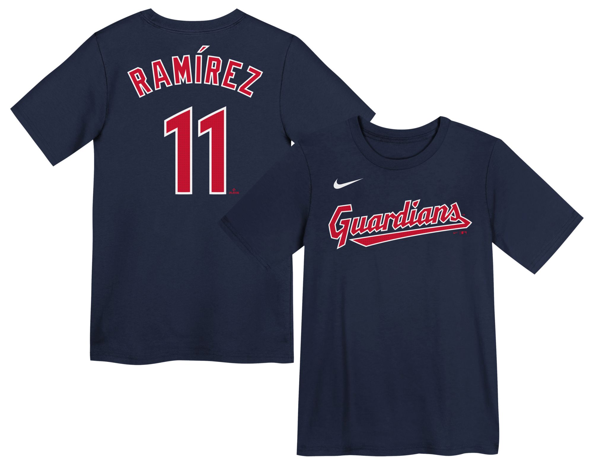 Nike Little Kids' Cleveland Guardians José Ramírez #11 Navy T-Shirt product image