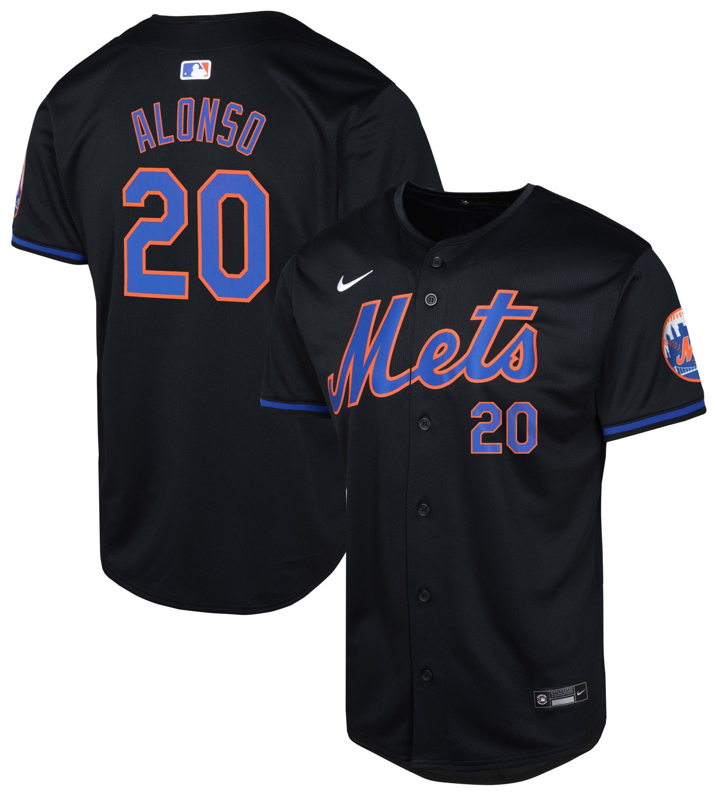 Nike Youth New York Mets Pete Alonso 20 Black Alternate Cool Base Jersey Dick s Sporting Goods