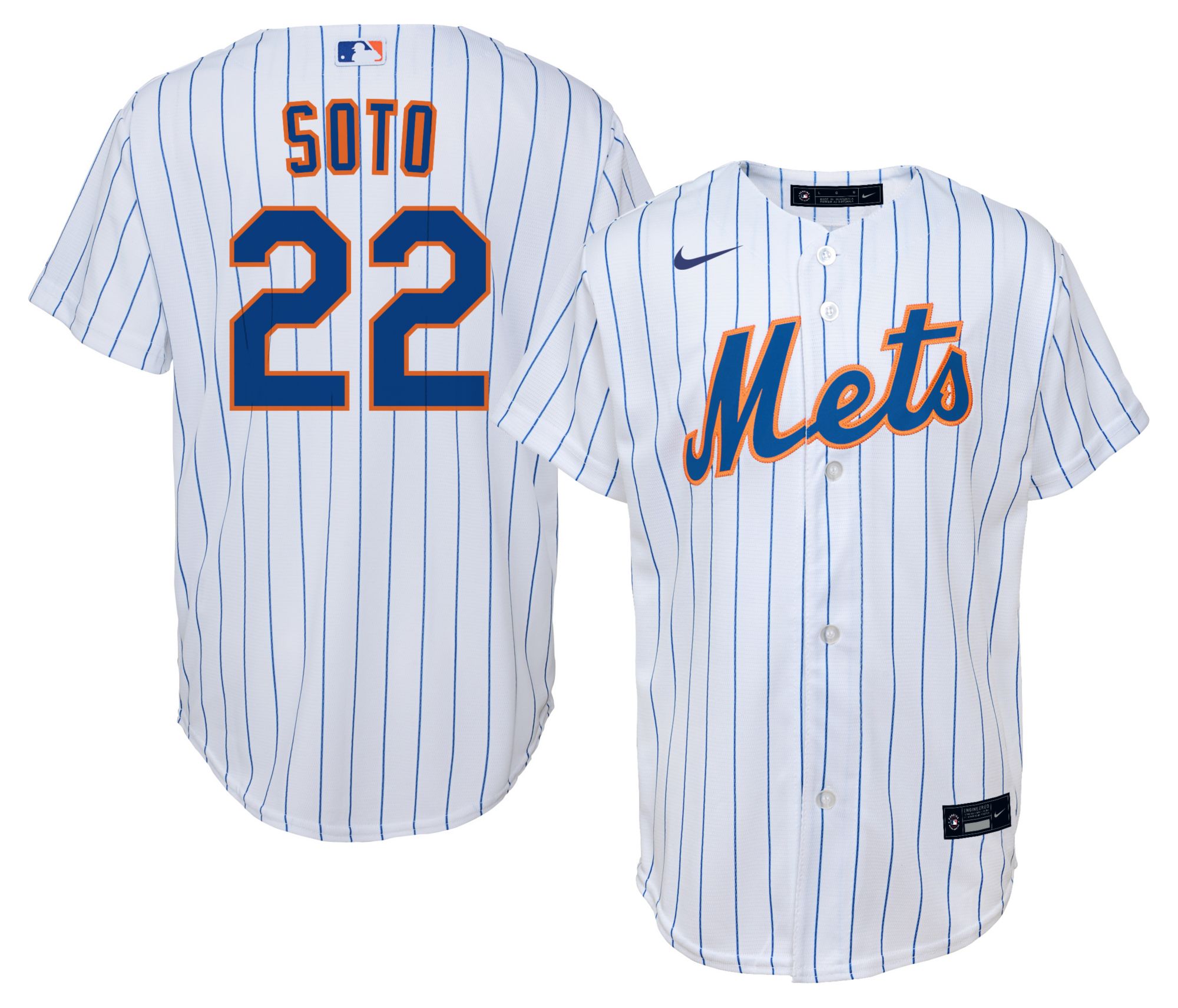Nike Youth New York Mets Juan Soto #22 White Home Replica Jersey product image