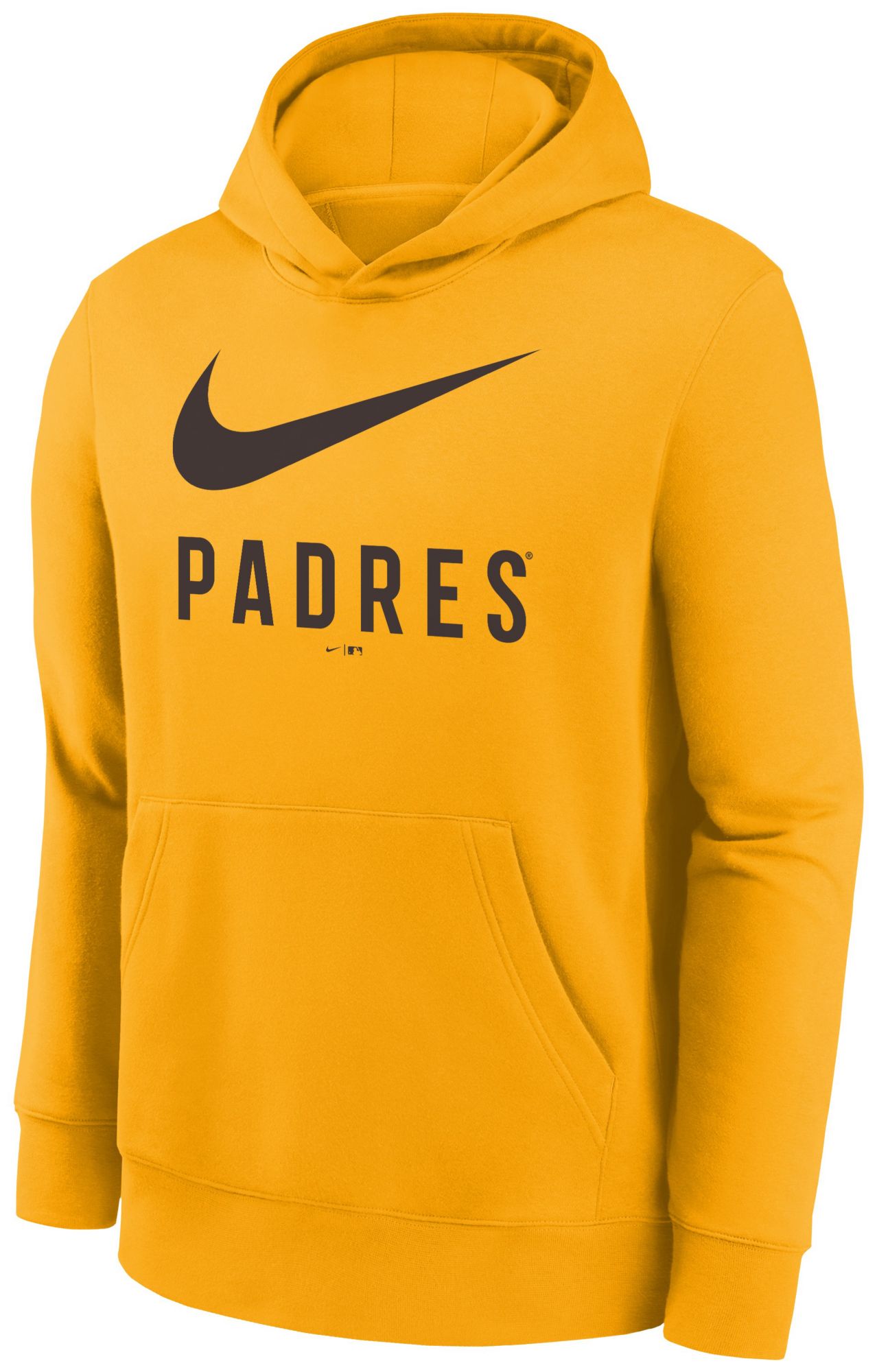Nike Youth San Diego Padres Club Swoosh Yellow Hoodie product image