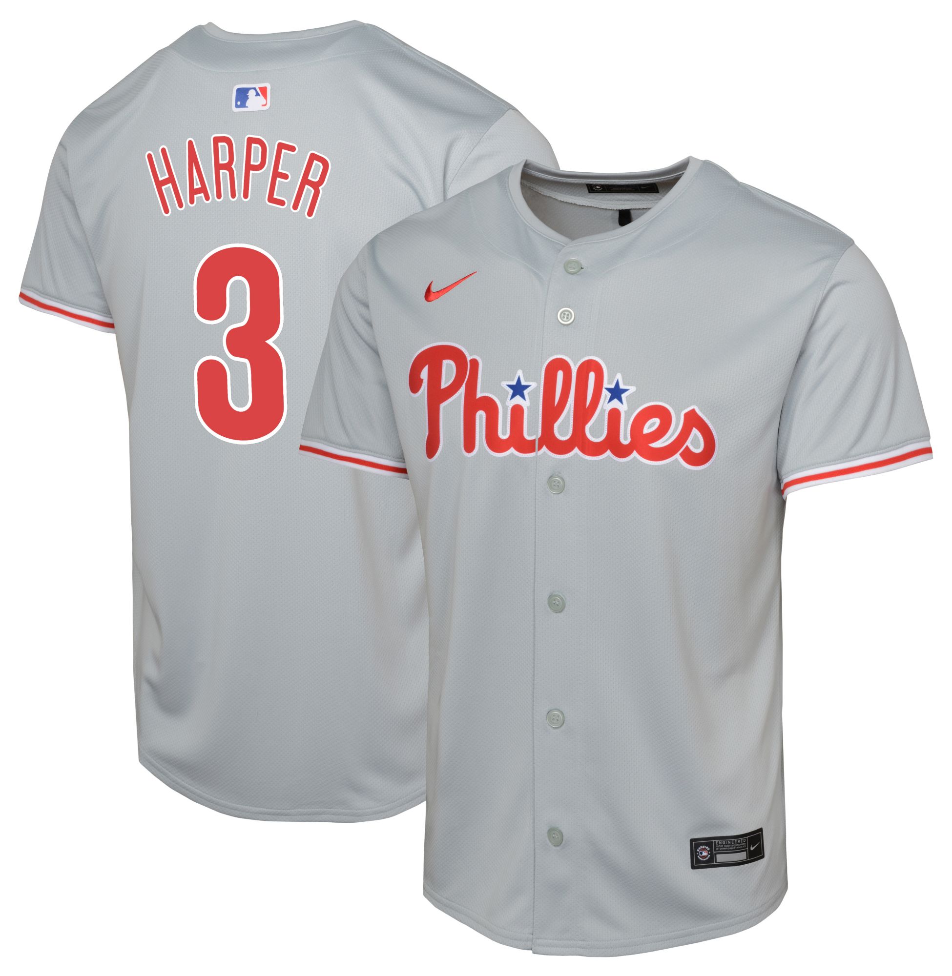 Nike Youth Philadelphia Phillies Bryce Harper #3 Grey Limited Jersey product image