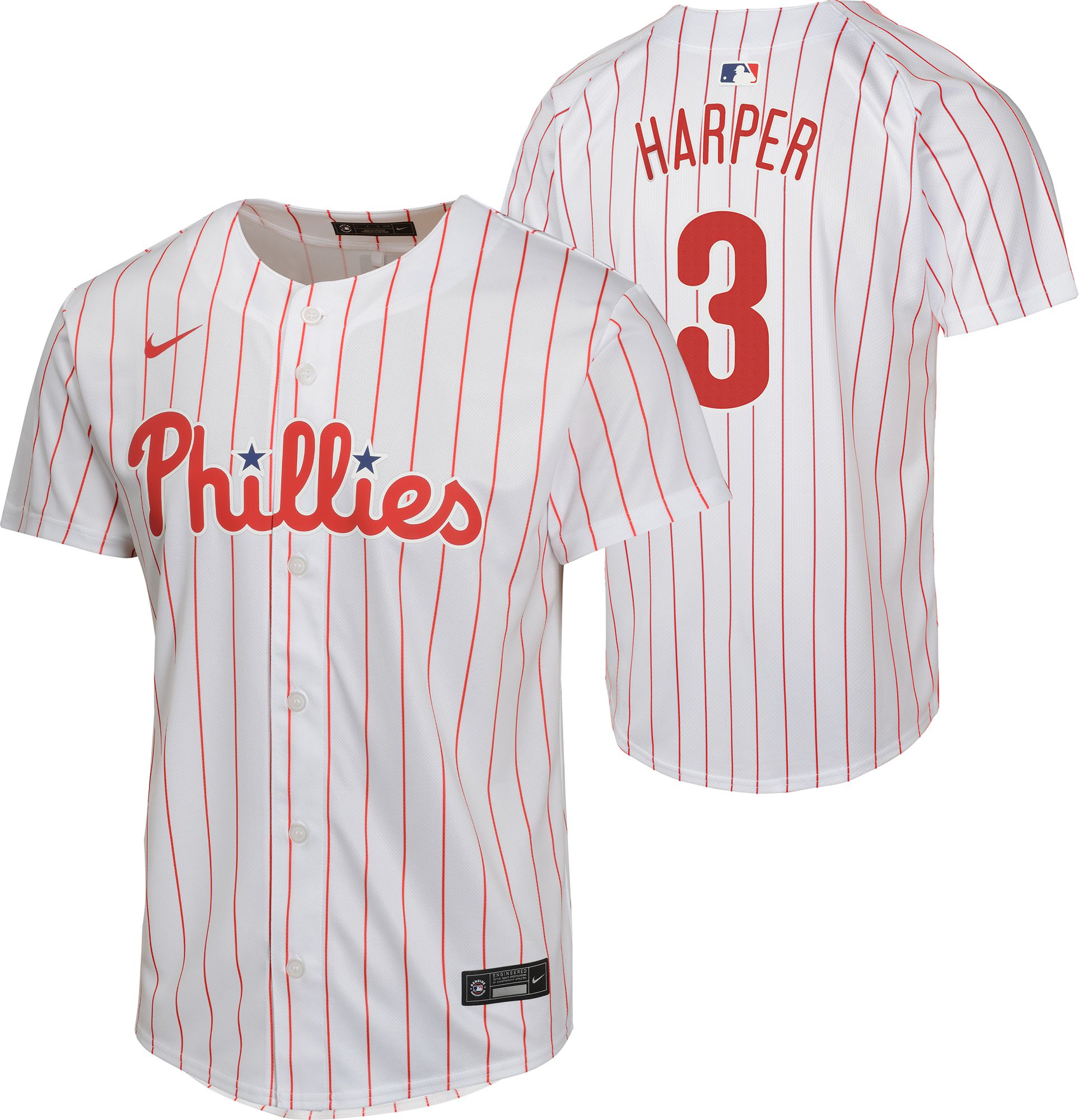 Nike Youth Philadelphia Phillies White Bryce Harper #3 Game Vapor Jersey product image
