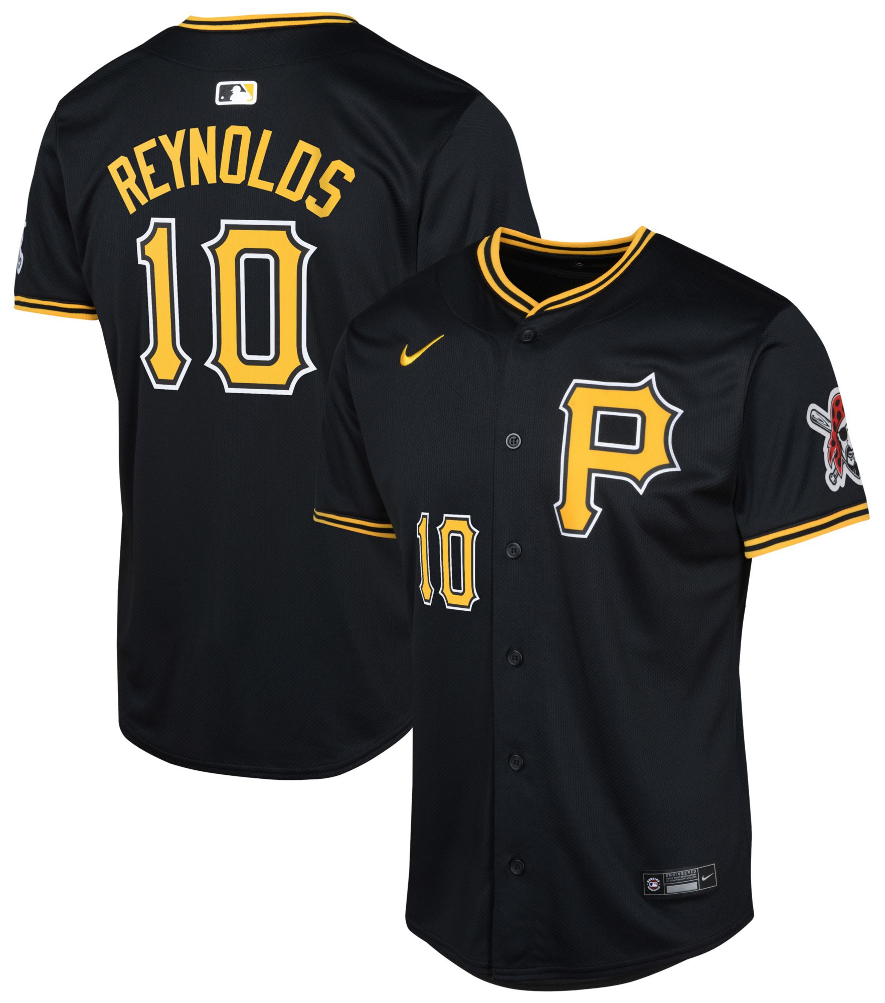 Nike Youth Pittsburgh Pirates Bryan Reynolds #10 Black Alternate Cool Base Jersey product image
