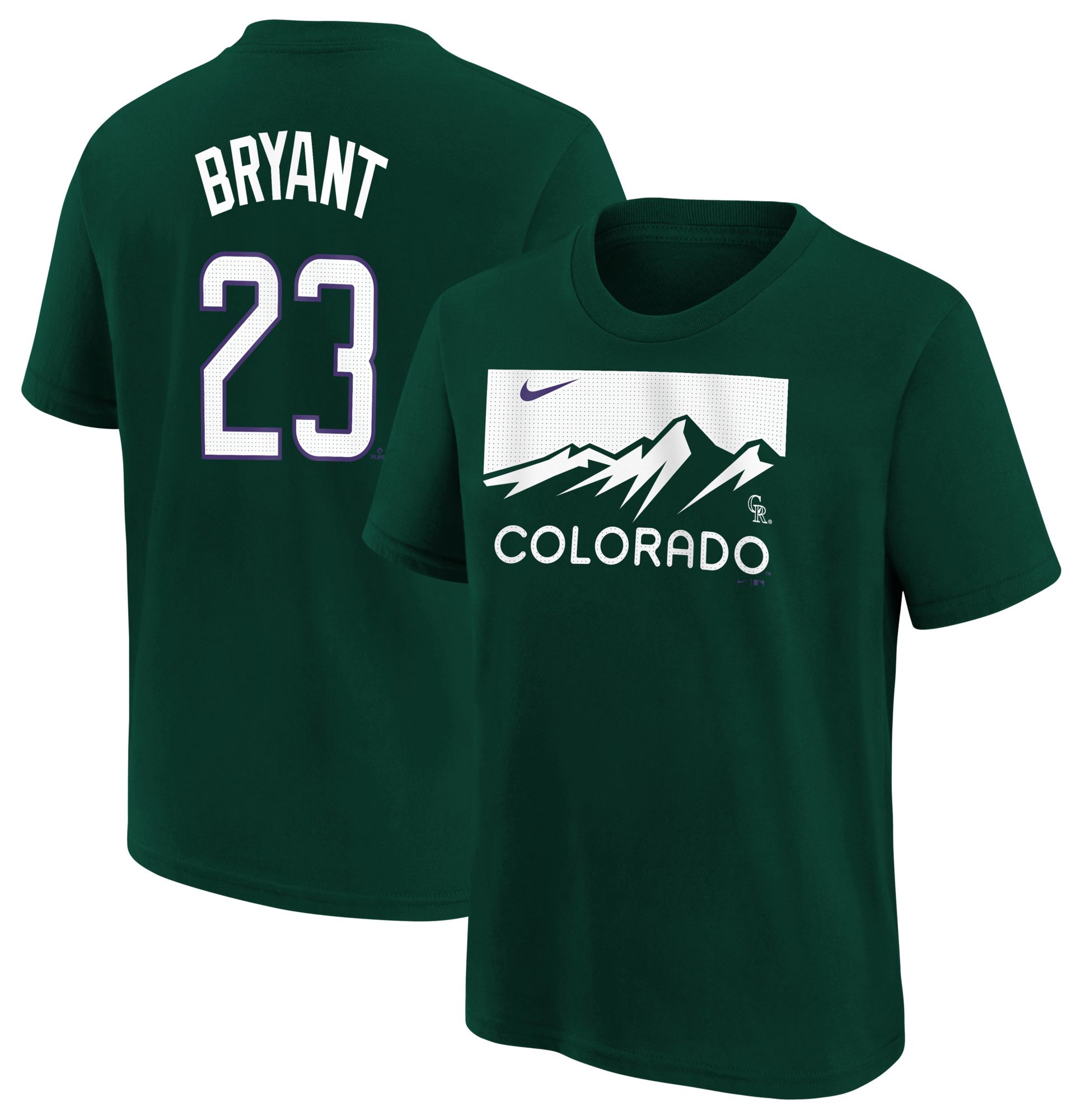 Nike Youth Colorado Rockies Kris Bryant #23 City Connect Green T-Shirt product image