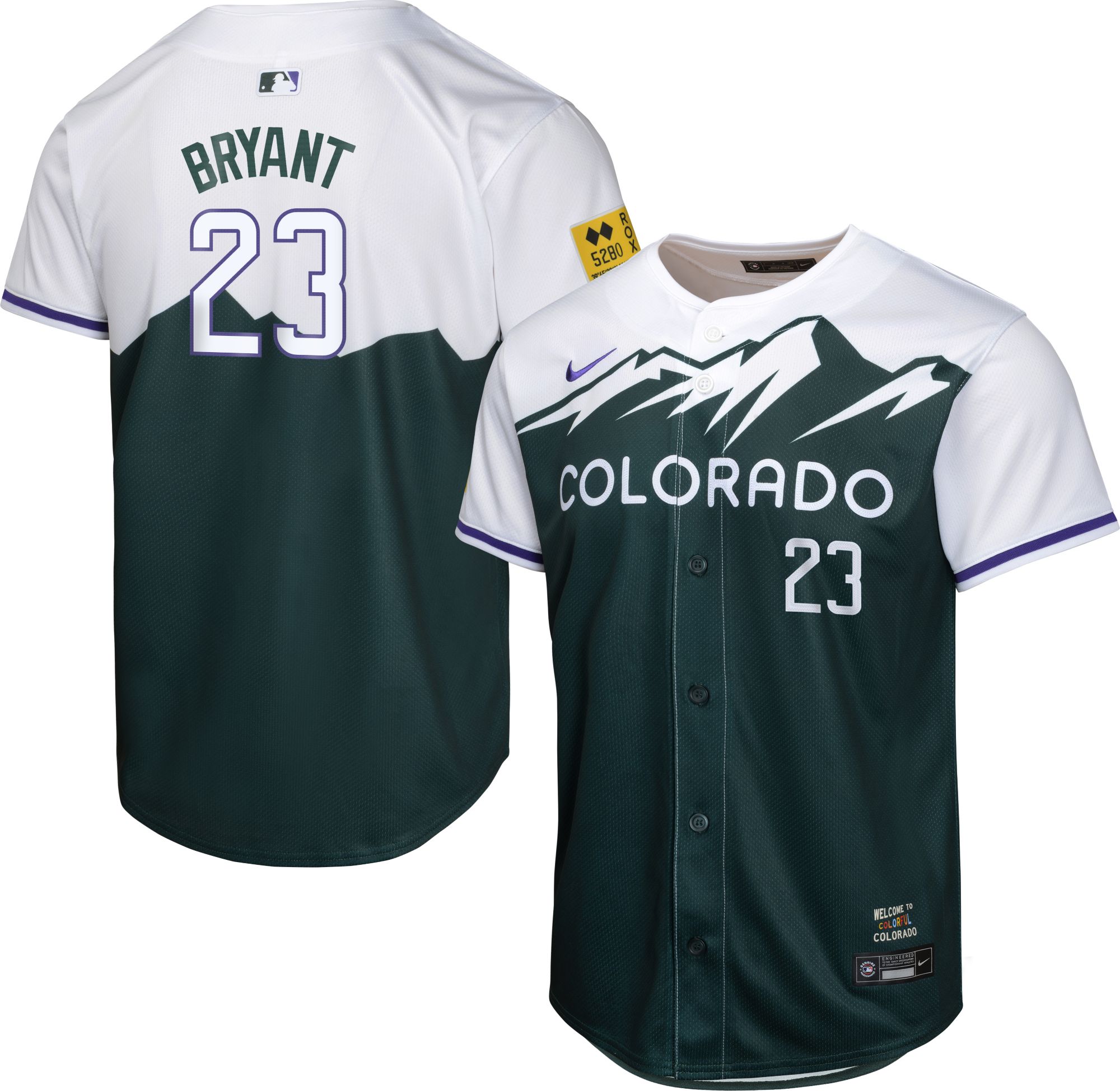 Nike Youth Colorado Rockies City Connect Kris Bryant #23 Limited Vapor Jersey product image