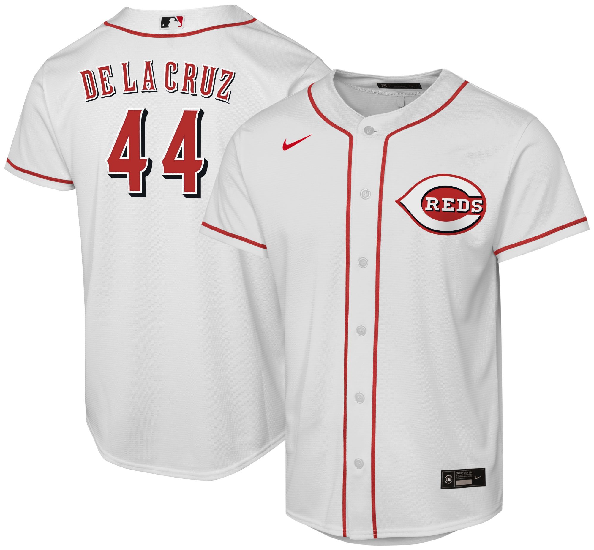 MLB Youth Cincinnati Reds Elly De La Cruz #44 White Replica Jersey product image