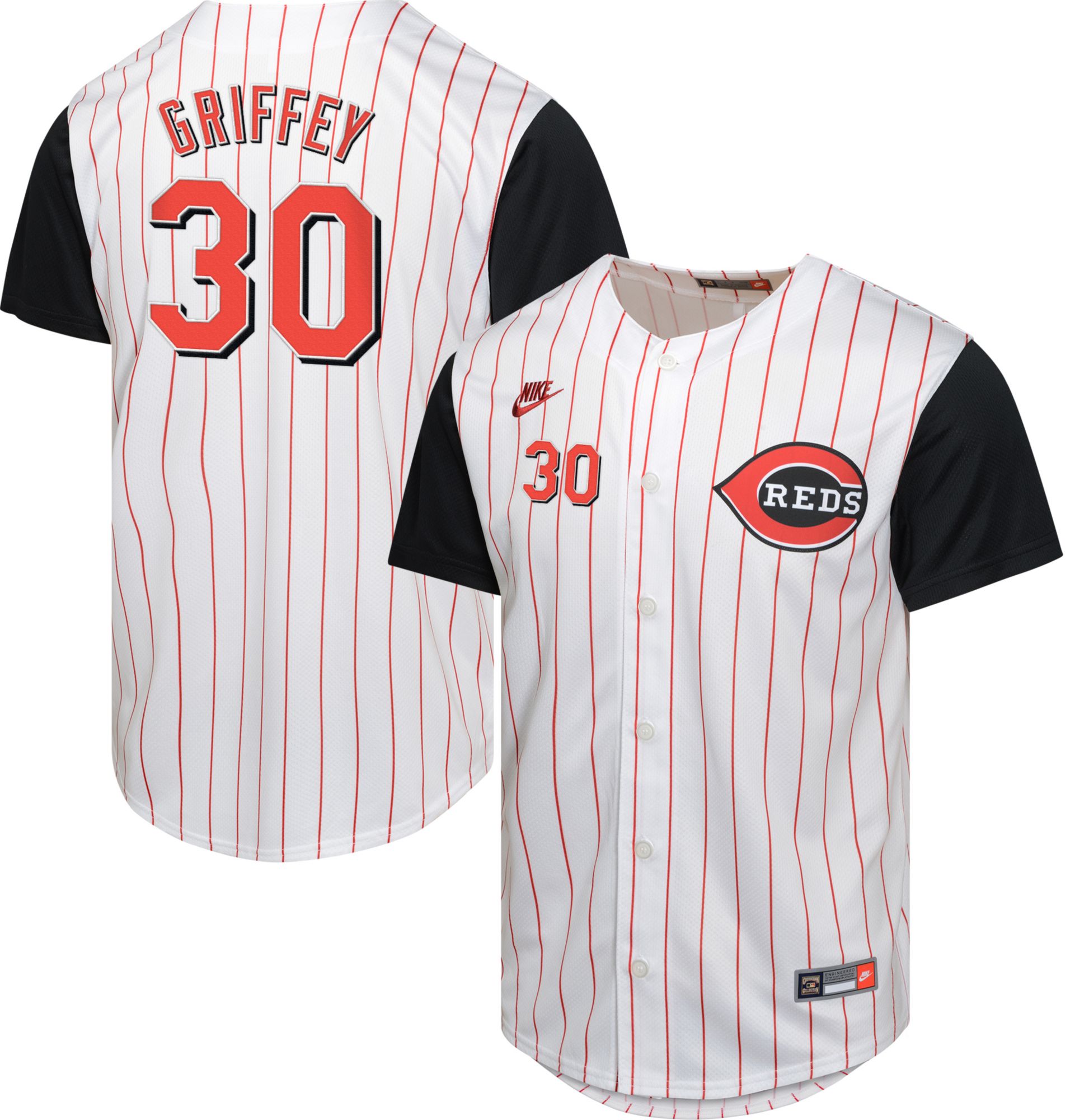 Nike Youth Cincinnati Reds Ken Griffey Jr. #30 White Cooperstown