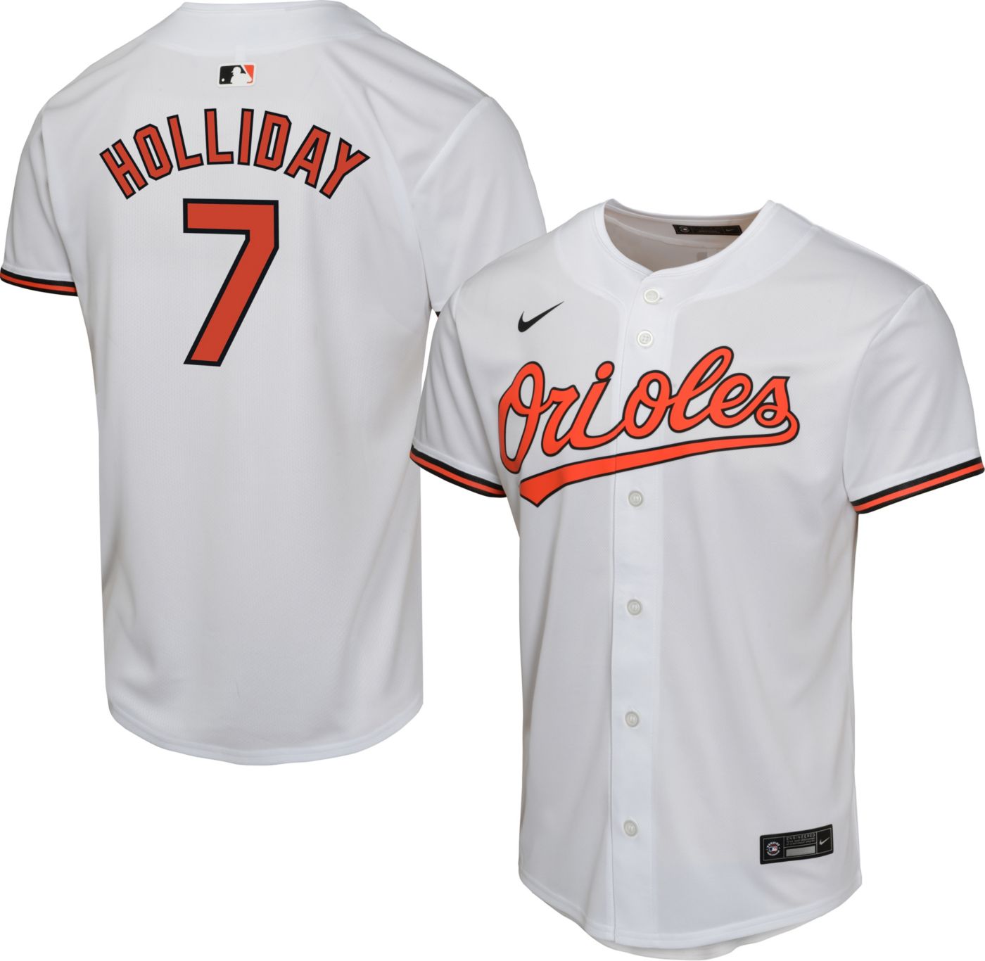 Nike Youth Replica Baltimore Orioles Jackson Holliday 7 White Game Cool Base Jersey Dick s Sporting Goods