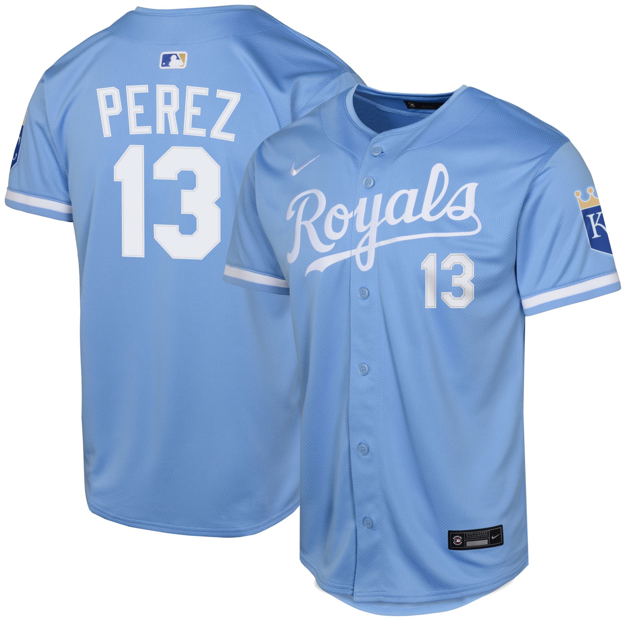 Nike Youth Kansas City Royals Salvador Perez #13 Light Blue Limited Jersey product image
