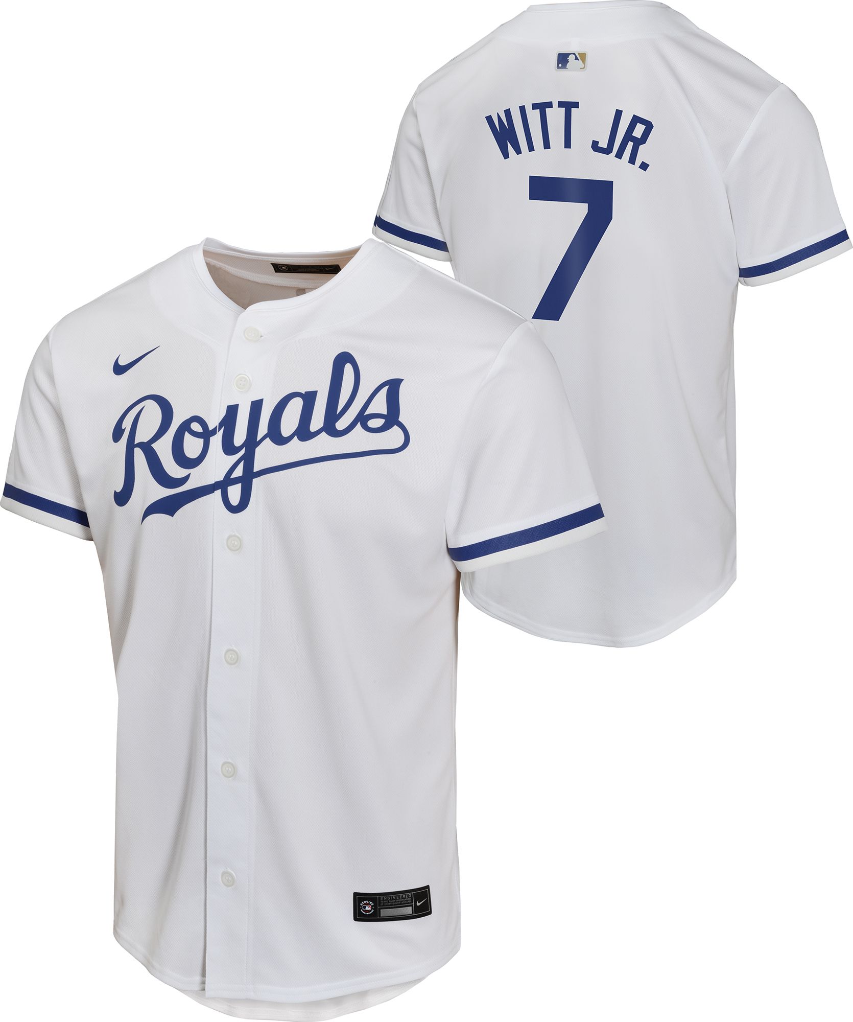Nike Youth Kansas City Royals White Bobby Witt Jr. #7 Game Vapor Jersey product image