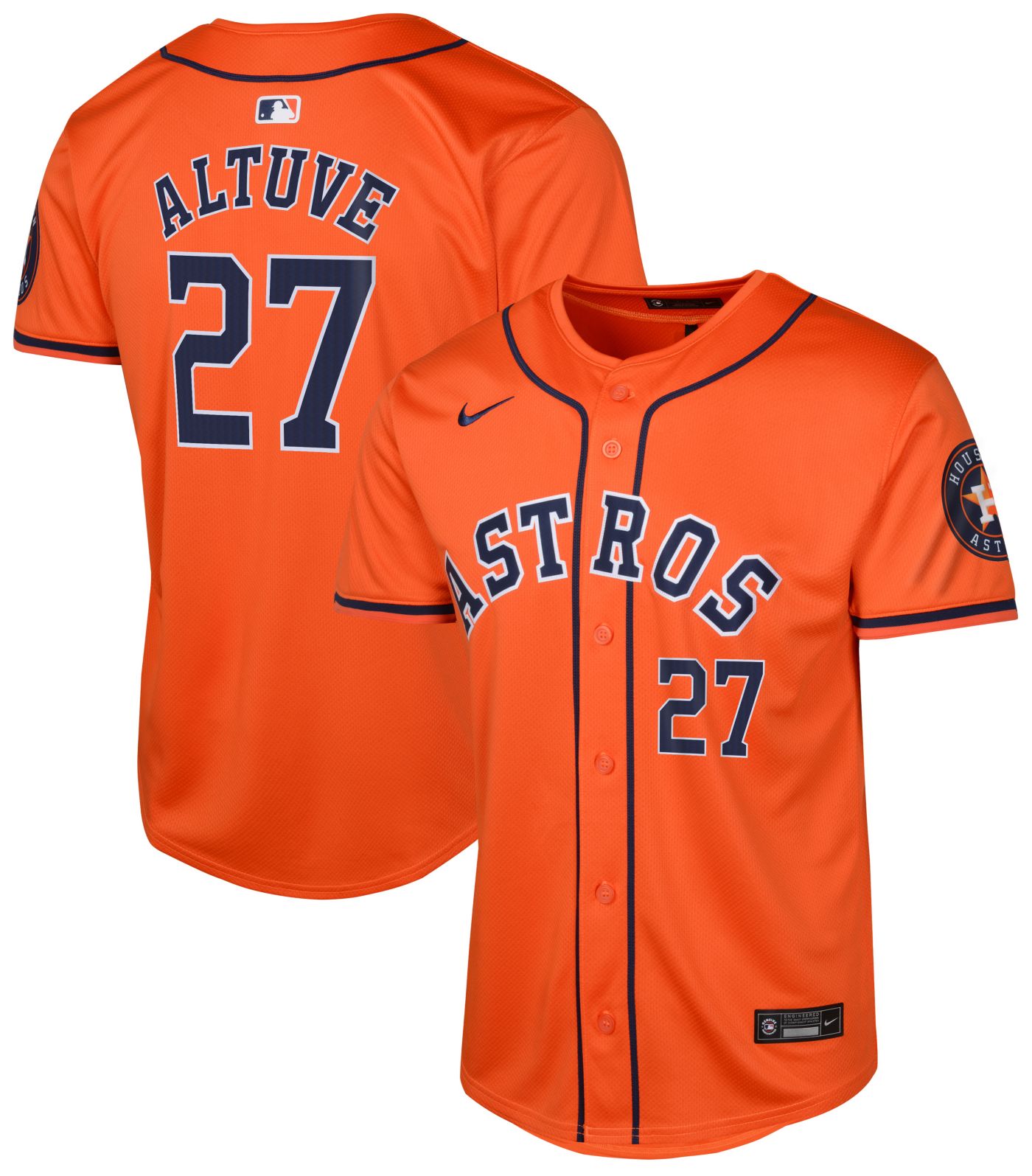 Nike Youth Houston Astros Jose Altuve 27 Orange Alternate Cool Base Jersey Dick s Sporting Goods
