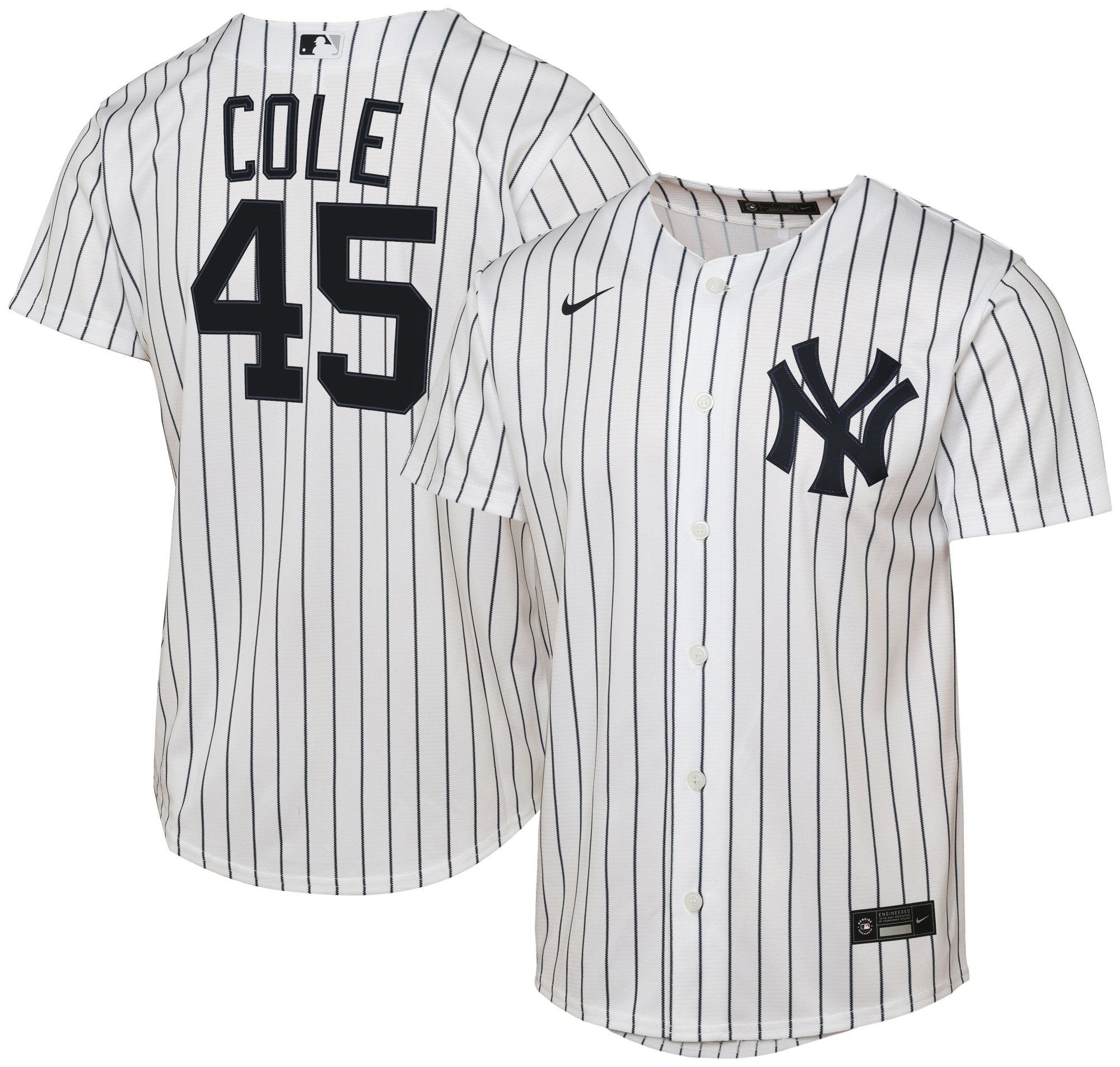 MLB Youth New York Yankees Gerrit Cole #45 White Replica Jersey product image