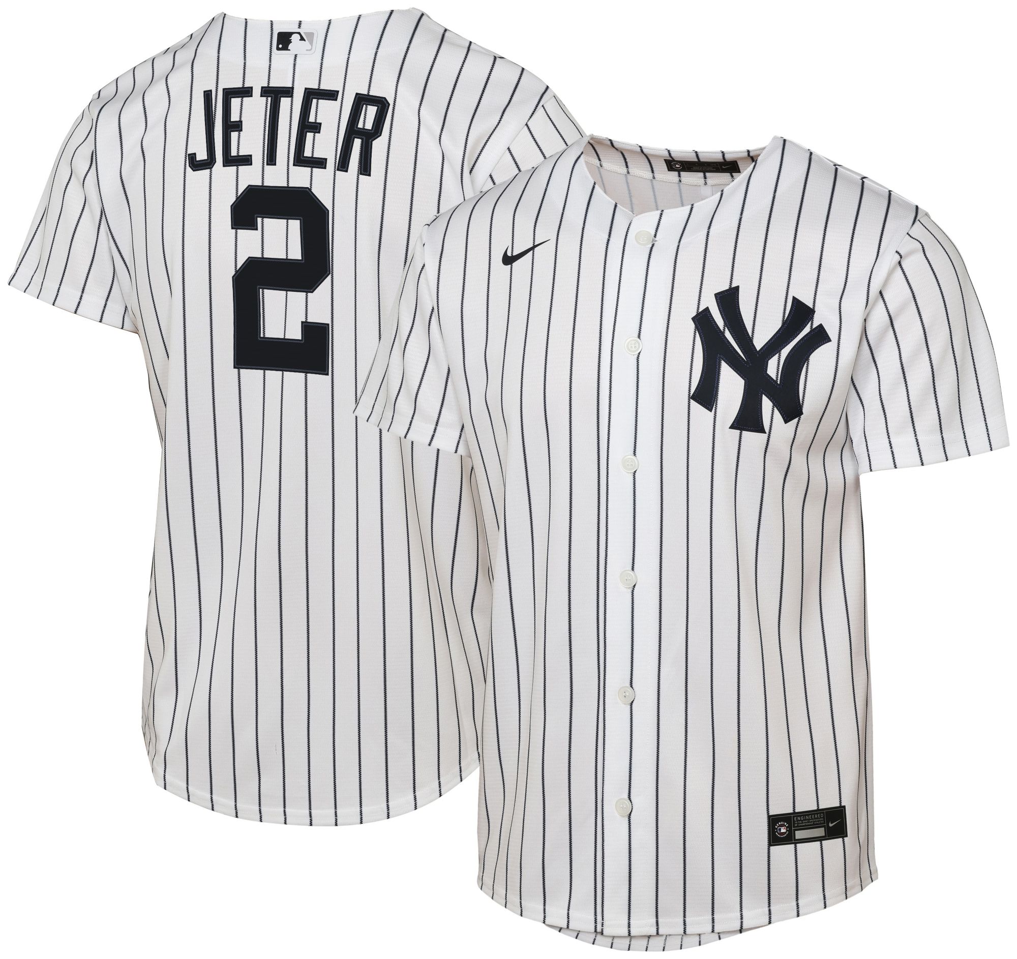 MLB Youth New York Yankees Derek Jeter #2 White Replica Jersey product image